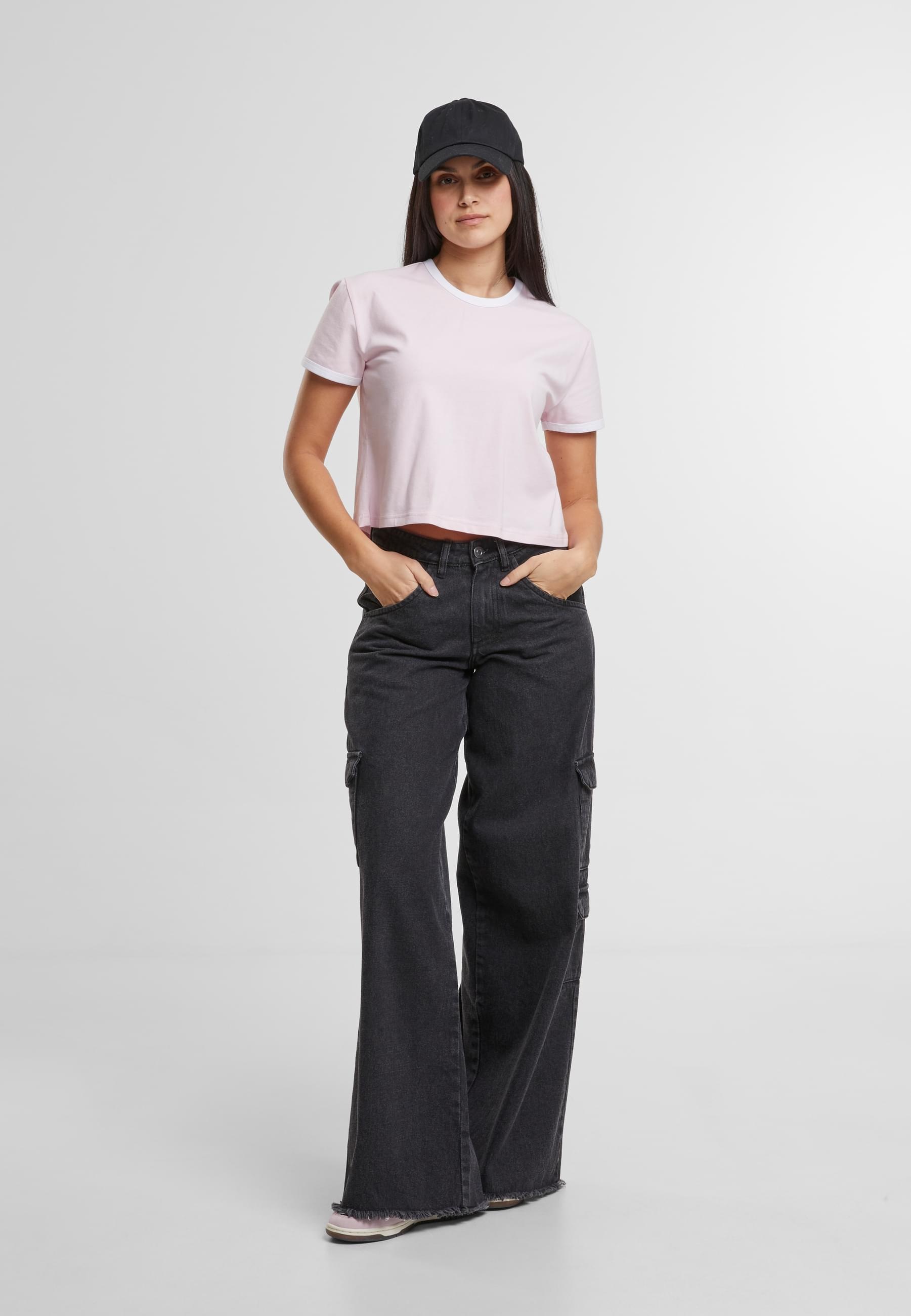 URBAN CLASSICS T-Shirt »Urban Classics Ladies Contrast Retro T-Shirt«, (1 tlg.)