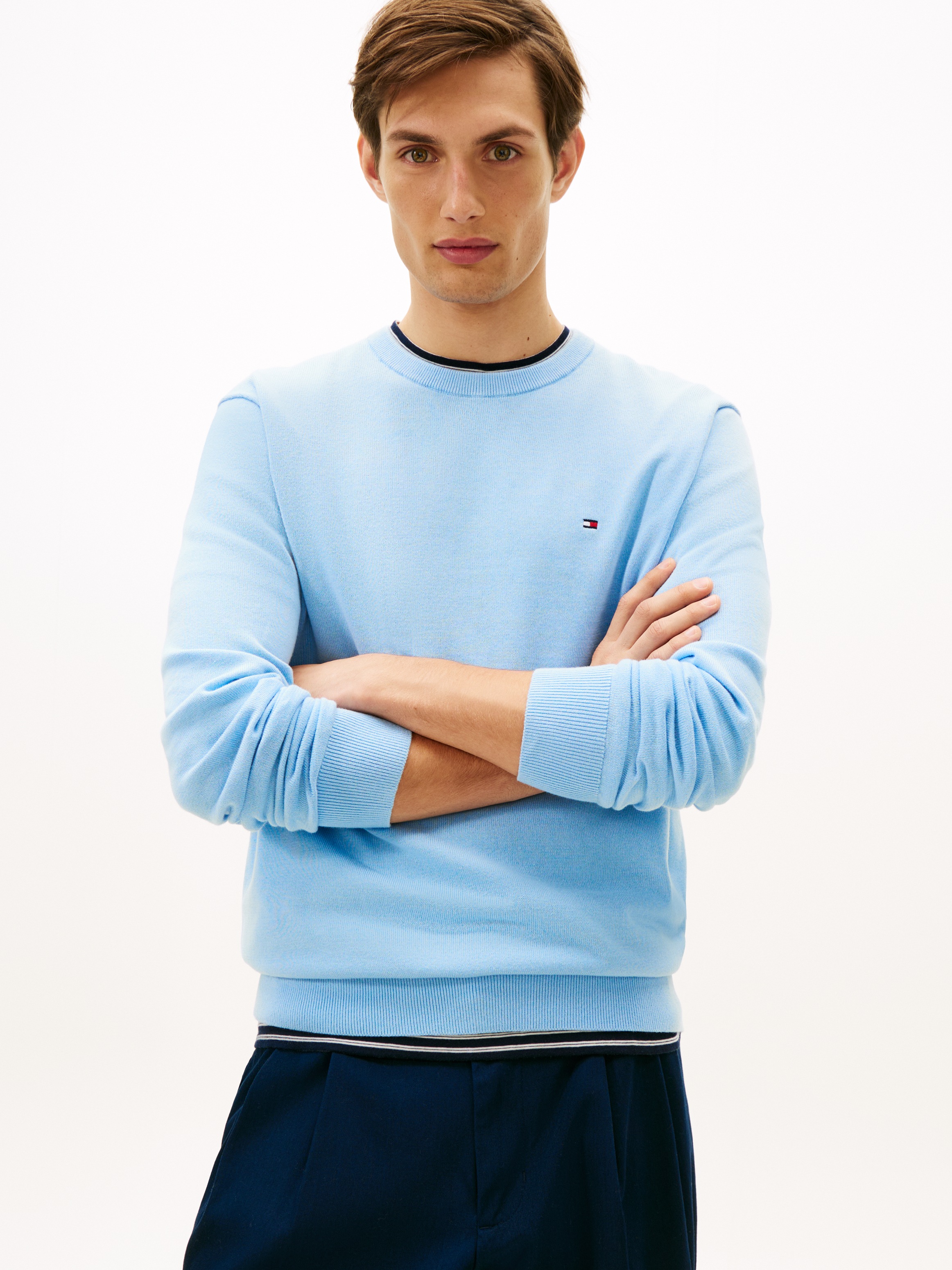 Tommy Hilfiger Rundhalspullover "ESSENTIAL COTTON CREW NECK" günstig online kaufen