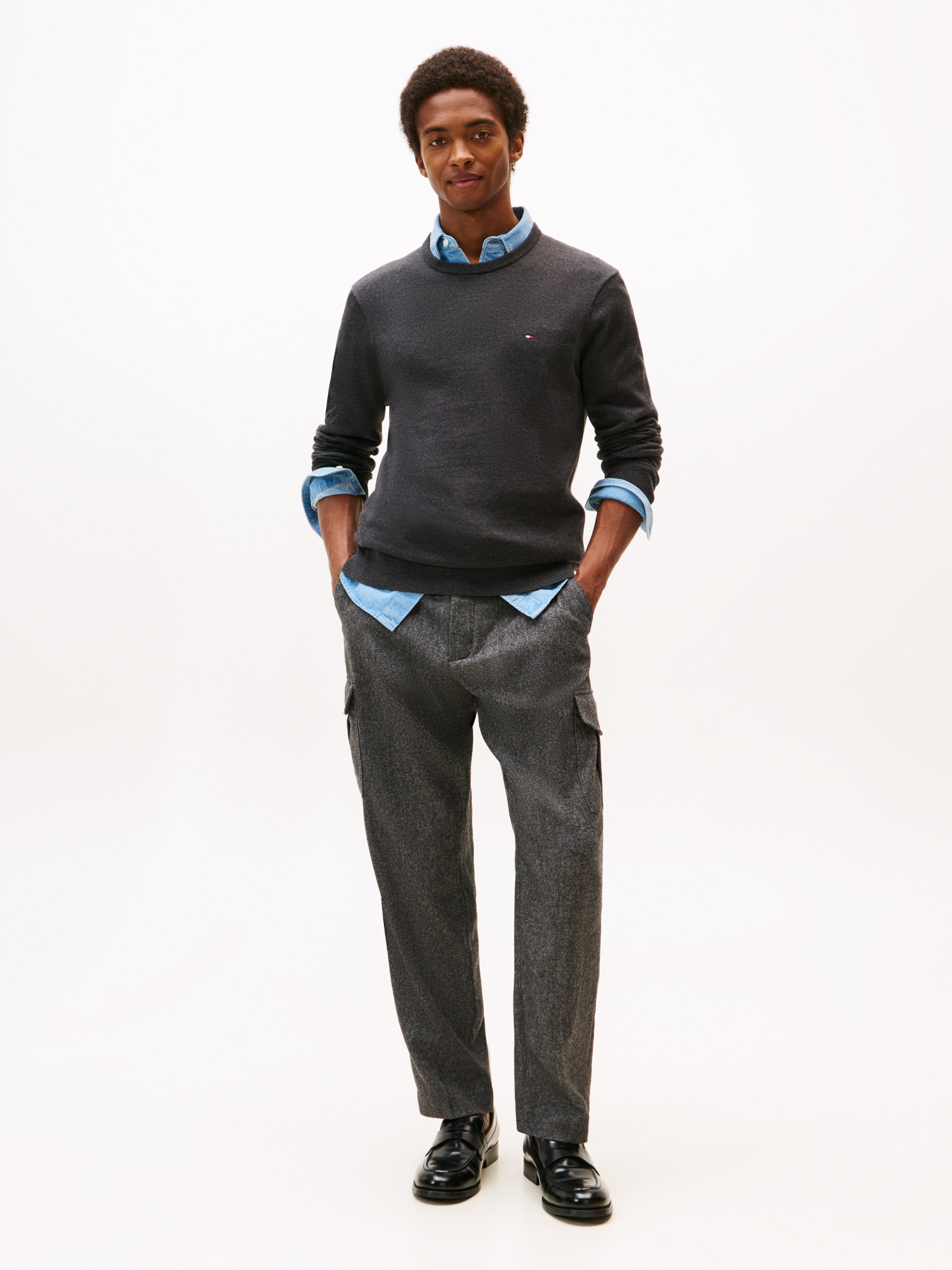 Thumbnail - Tommy Hilfiger "ESSENTIAL COTTON CREW NECK" Crewneck Regular Fit Premium Mode