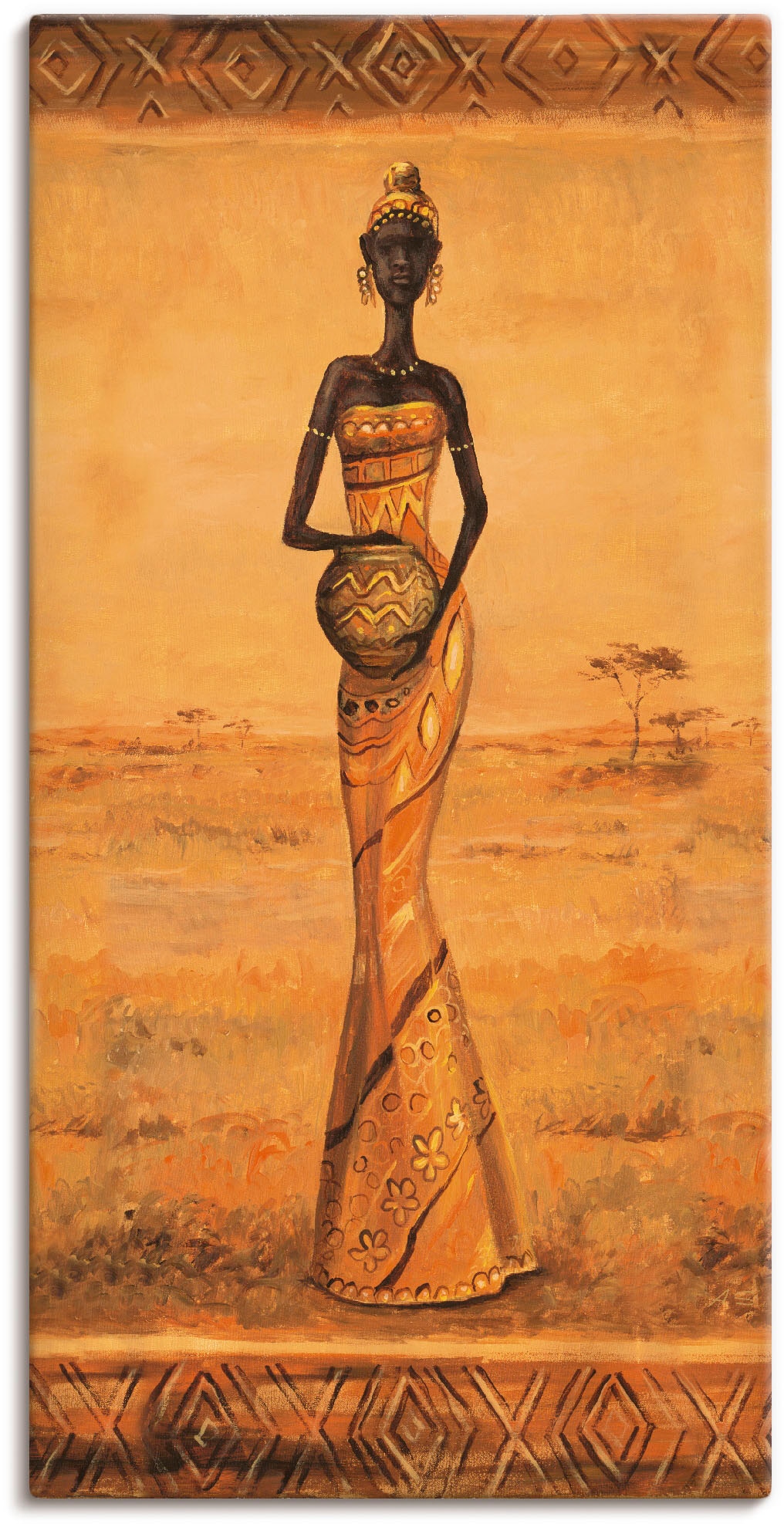 Artland Wandbild "Afrikanische Eleganz III", Frau, (1 St.), als Alubild, Outdoorbild, Leinwandbild, Wandaufkleber, versc