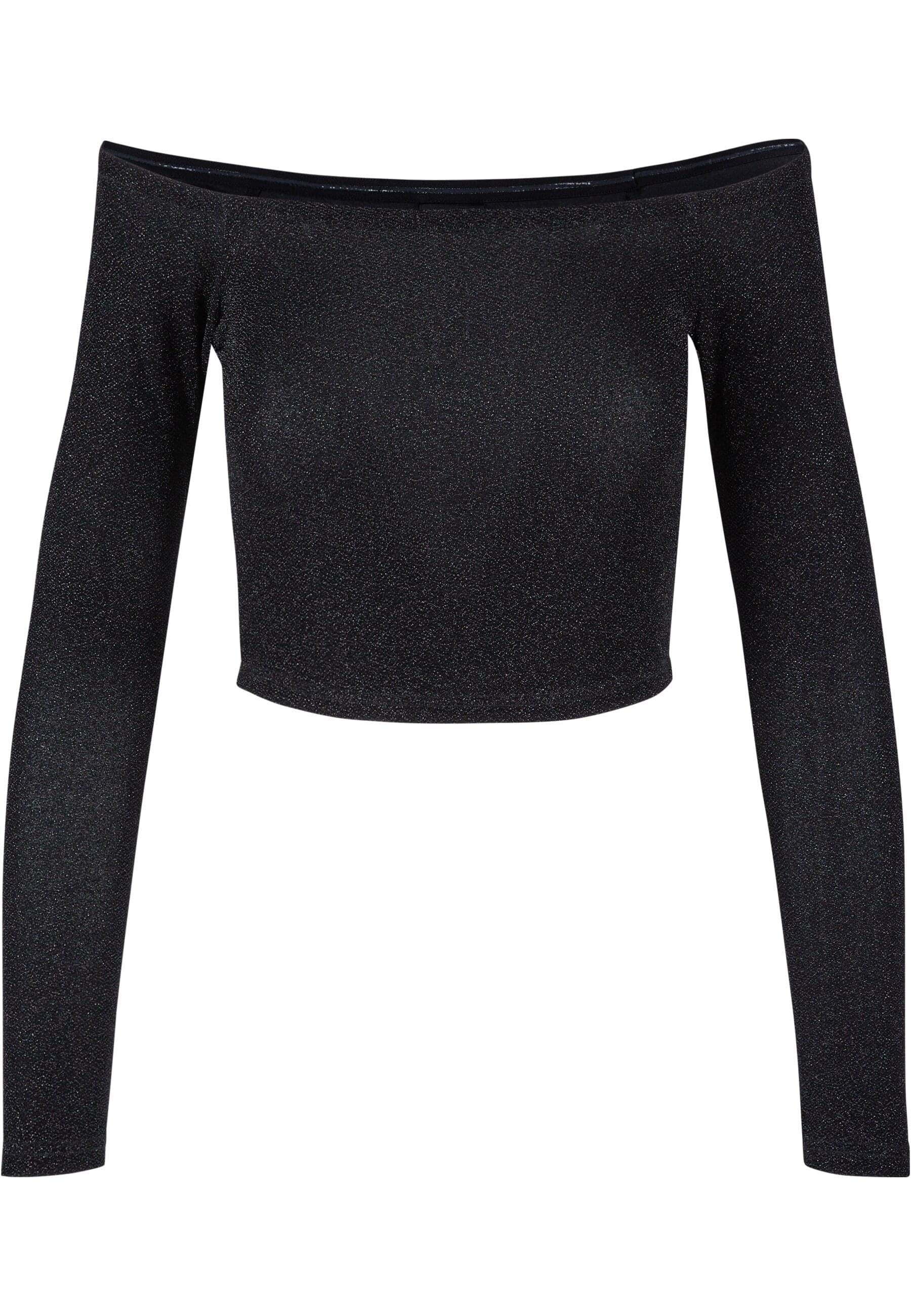 Longsleeve »Urban Classics Damen Ladies Off Shoulder Glitter Longsleeve«