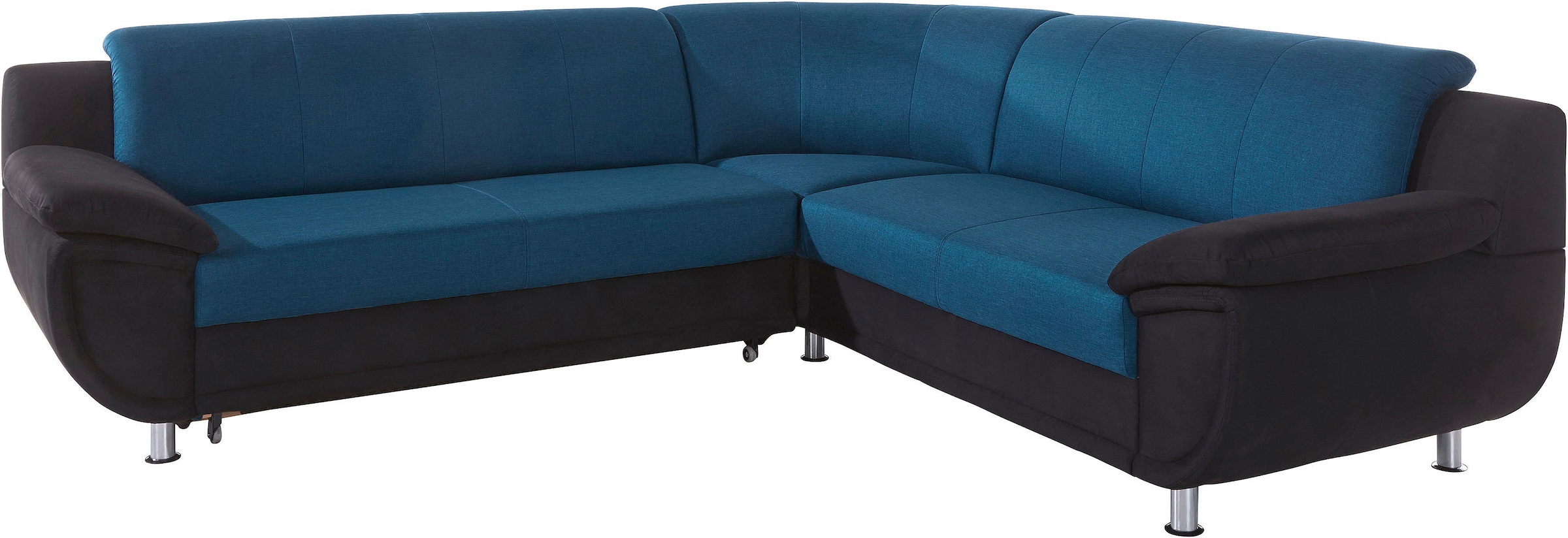 TRENDMANUFAKTUR Ecksofa »Rondo 3, zeitlos und modern, im Materialmix, L-Form«, wahlweise Federkern für hohen Sitzkomfort, wahlweise Bettfunktion