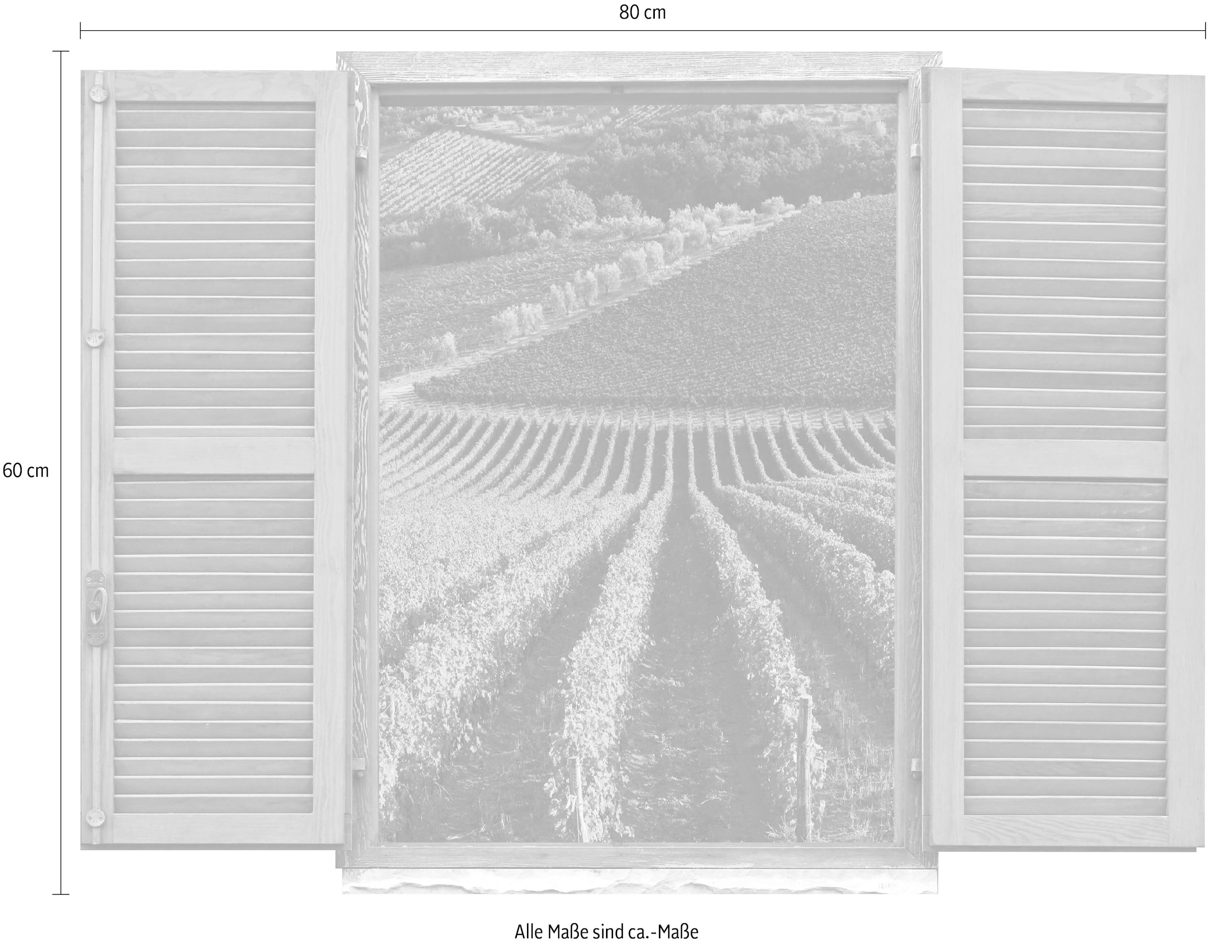 queence Wandtattoo »Weinberg« Wandsticker, Wandbild, selbstklebend, 3D, Fenster