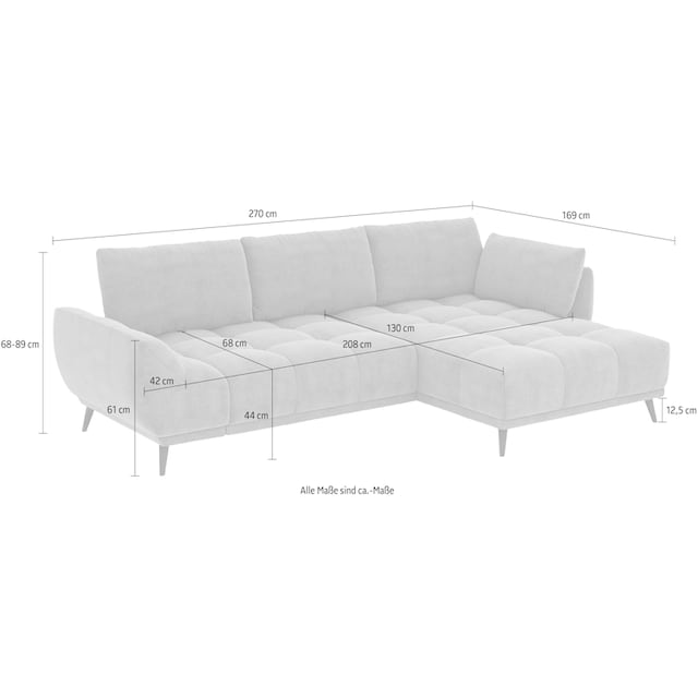 BAUR | mit COTTA Ecksofa, Bettfunktion wahlweise