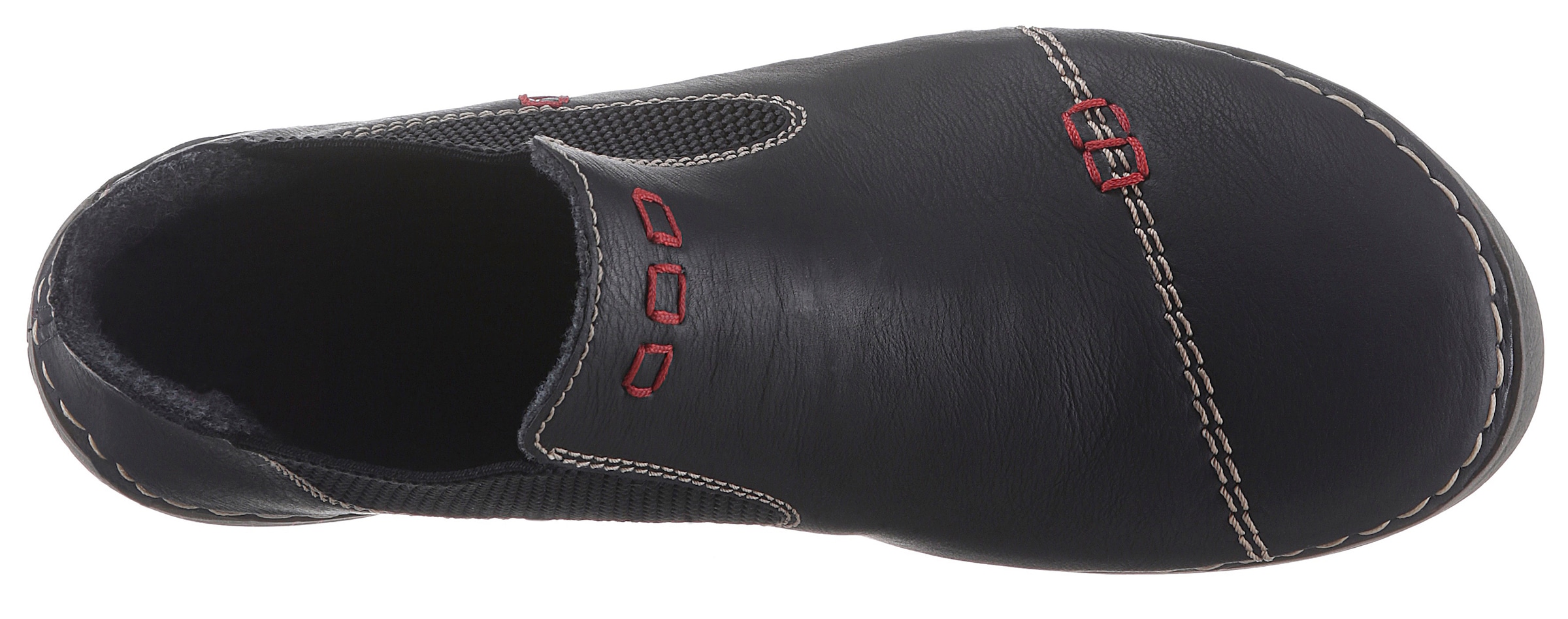 Rieker Chelseaboots, Schlupfboots, Stiefelette mit auffälligen Kontrastnähten