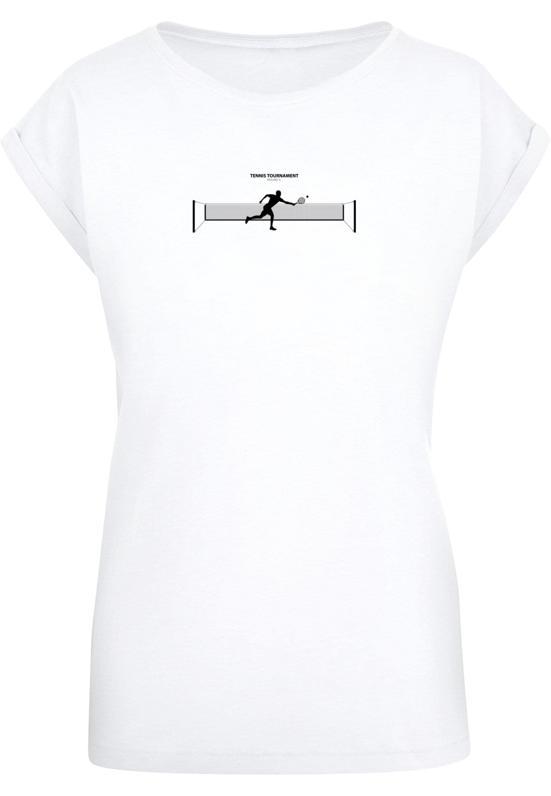 Merchcode T-Shirt "Merchcode Damen Ladies Tennis Round 1 Extended Shoulder günstig online kaufen