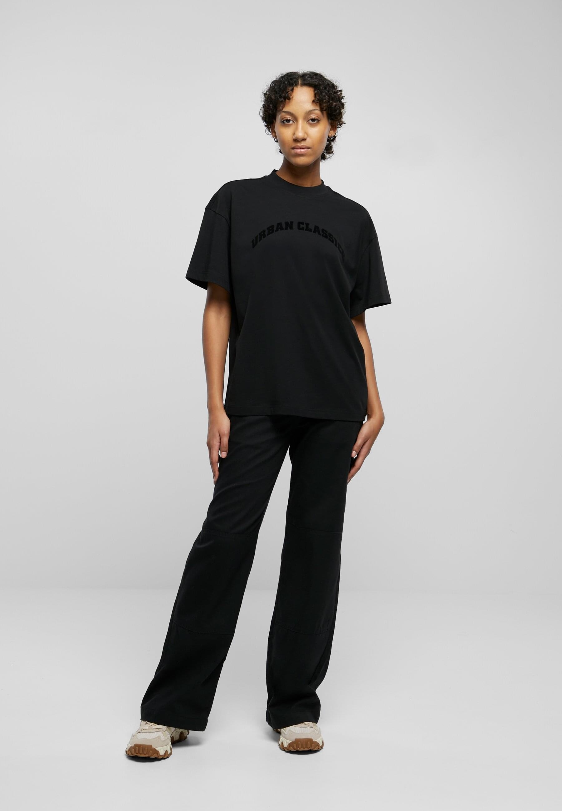 URBAN CLASSICS T-Shirt »Urban Classics Damen Ladies Oversized Flock Tee«, (1 tlg.)