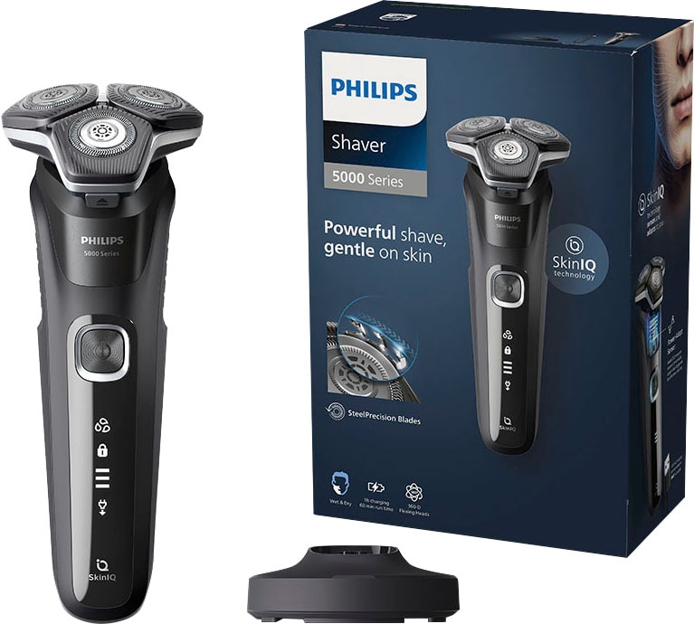 Philips Elektrorasierer »Shaver Series 5000 S5898/25«, ausklappbarer  Präzisionstrimmer, Ladestand, mit SkinIQ Technologie im Sale | BAUR