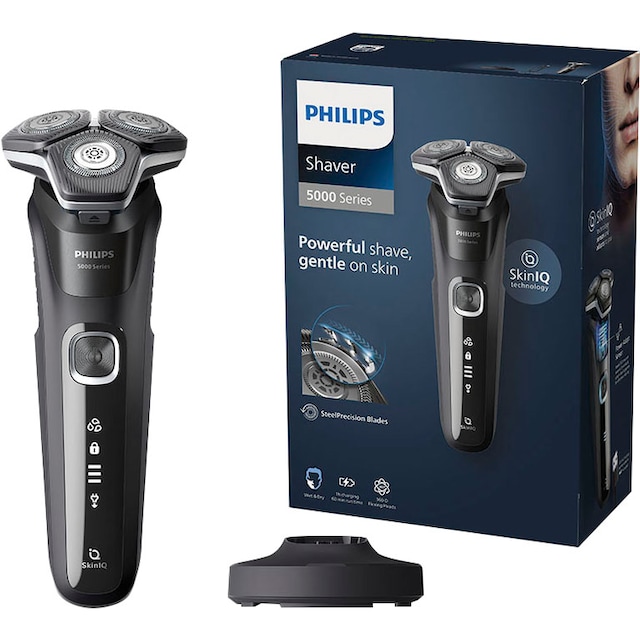 Philips Elektrorasierer »Shaver Series 5000 S5898/25«, ausklappbarer  Präzisionstrimmer, Ladestand, mit SkinIQ Technologie im Sale | BAUR