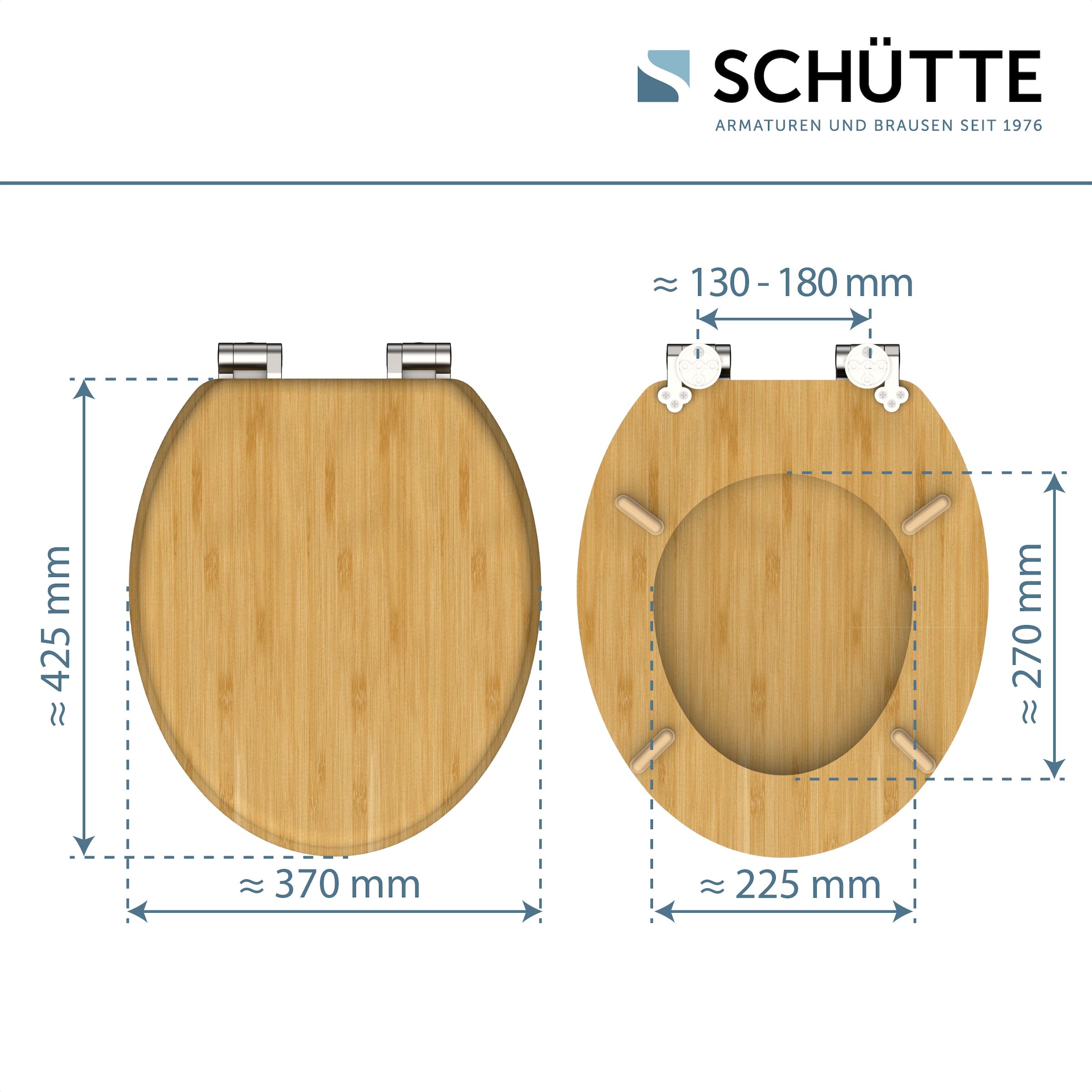 Schütte WC-Sitz »Bambus« 1 Stk. tlg. bruchsicher und kratzfest, Absenkautomatik, Standardmaß