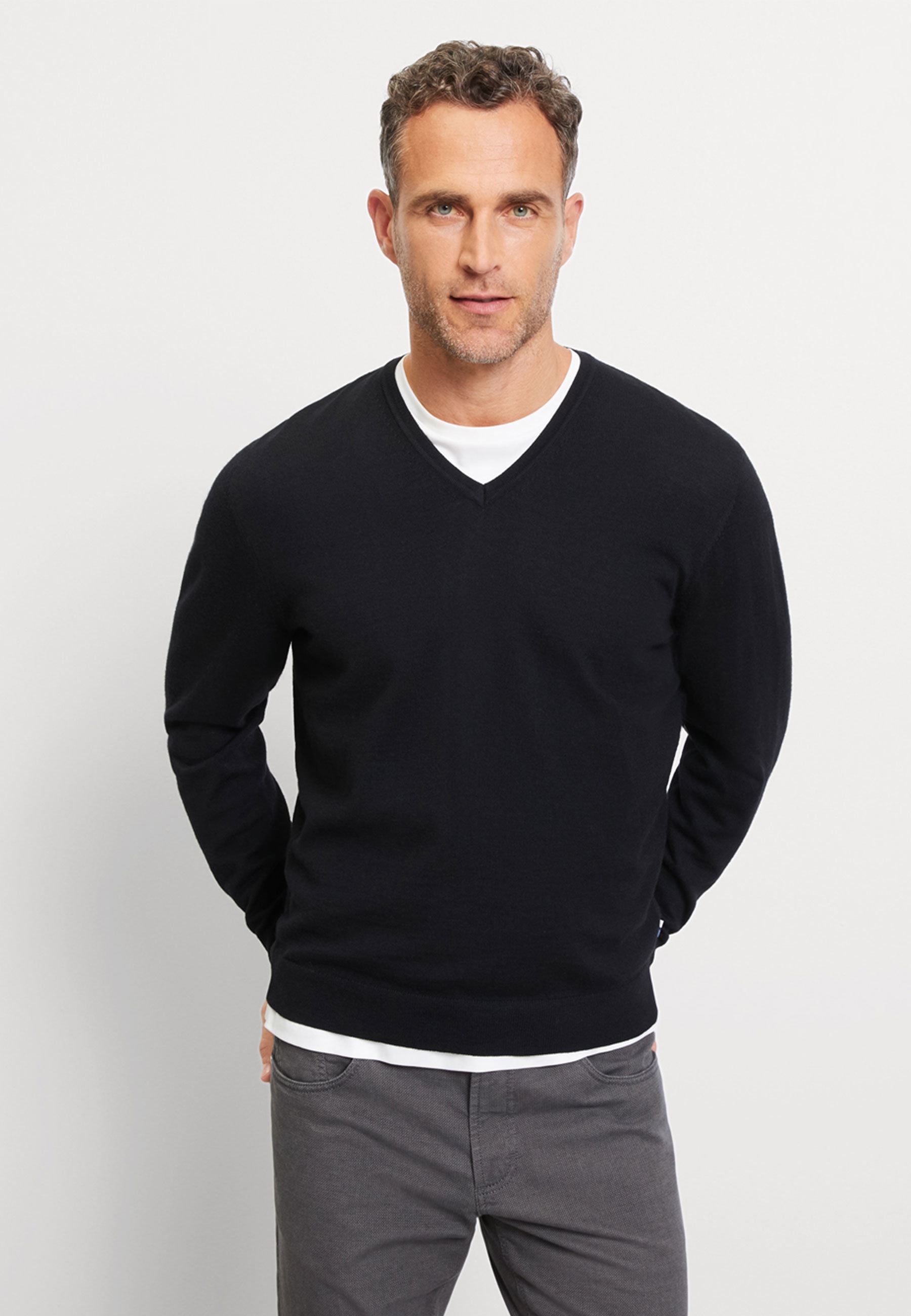Pull en maille OLYMP Casual Noir Taille S 7