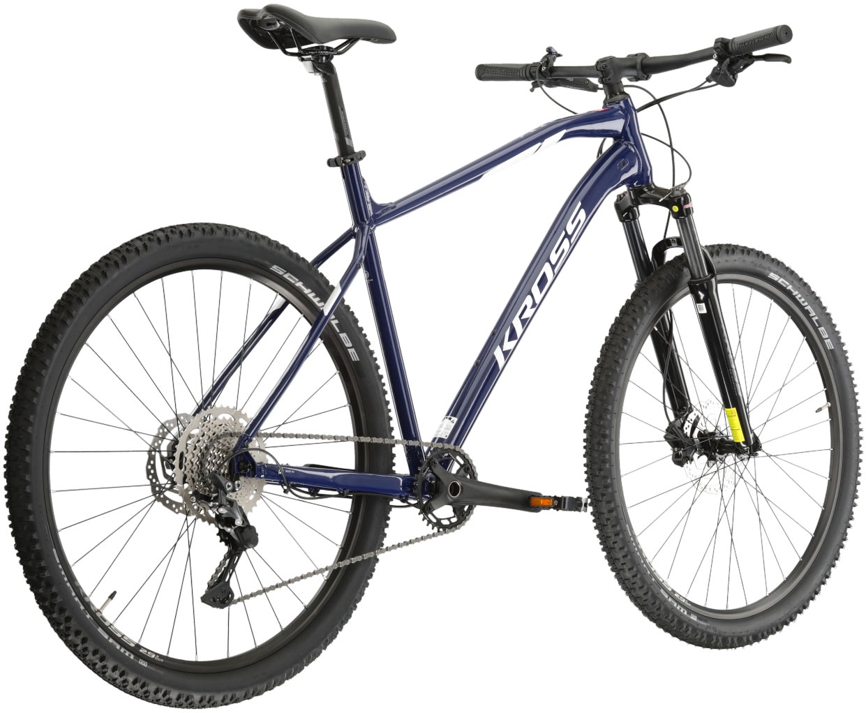 Kross Mountainbike »KROSS MTB Hardtail Level 4.0 29" blau 10 Gänge«, 10 Gang, Shimano, DEORE M5120 Schaltwerk, Kettenschaltung