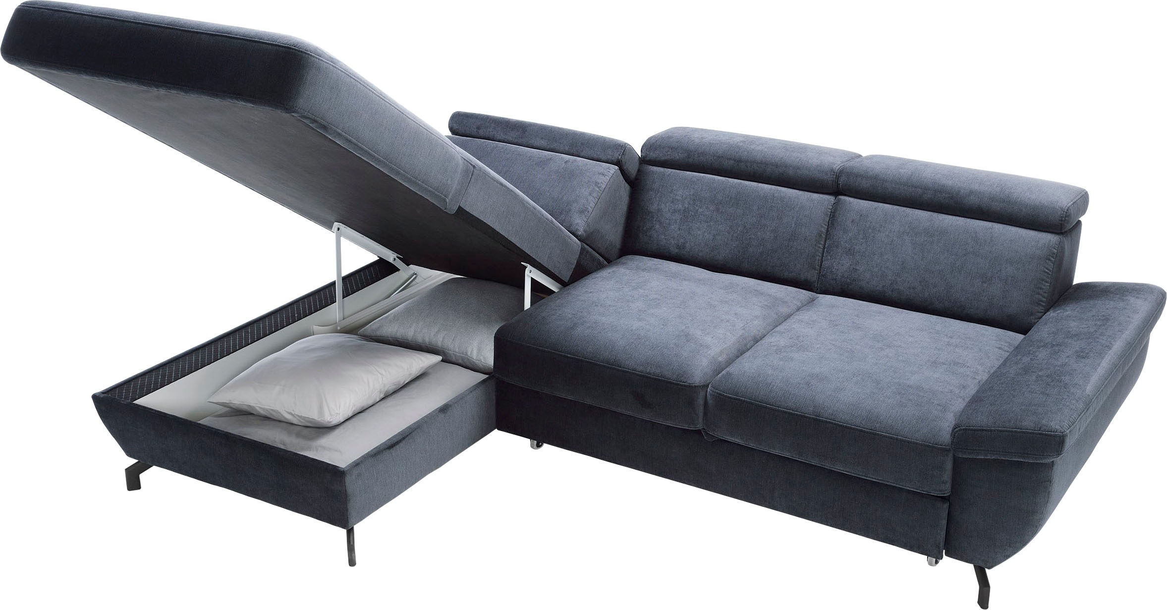 TRENDMANUFAKTUR Ecksofa »Rima, multifunktionales Sofa, L-Form,«, mit Bettfunktion, Bettkasten, Kopf- und Sitztiefenverstellung
