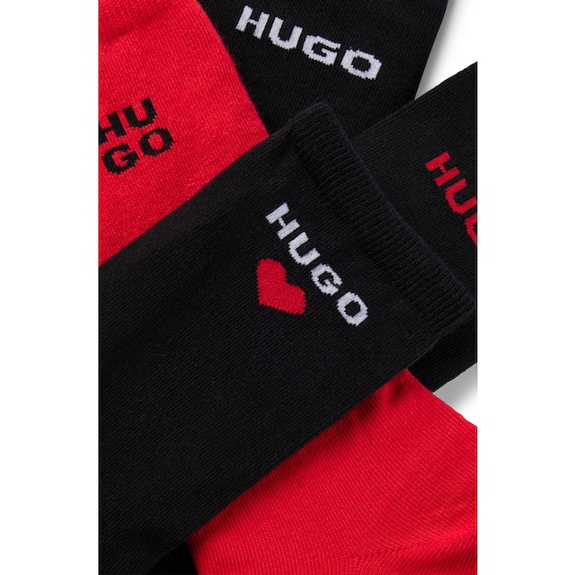 HUGO Socken »4P RS GIFTSET CC W«, (Packung, 4 Paar, 4er Pack), mit  kontrastfarbenen Logodetails ▷ für | BAUR