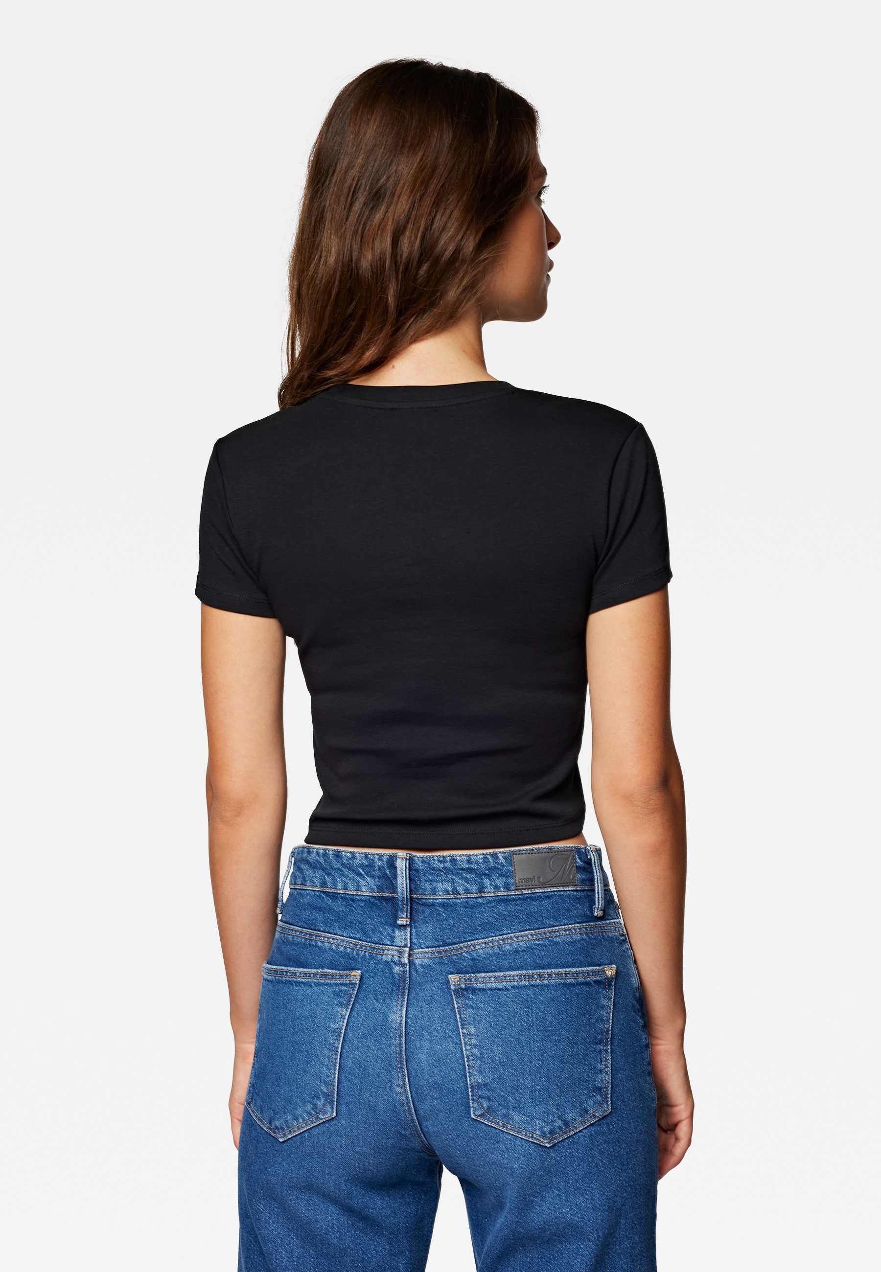 Mavi T-Shirt »CREW NECK BASIC TEE«, Basic Crop Top