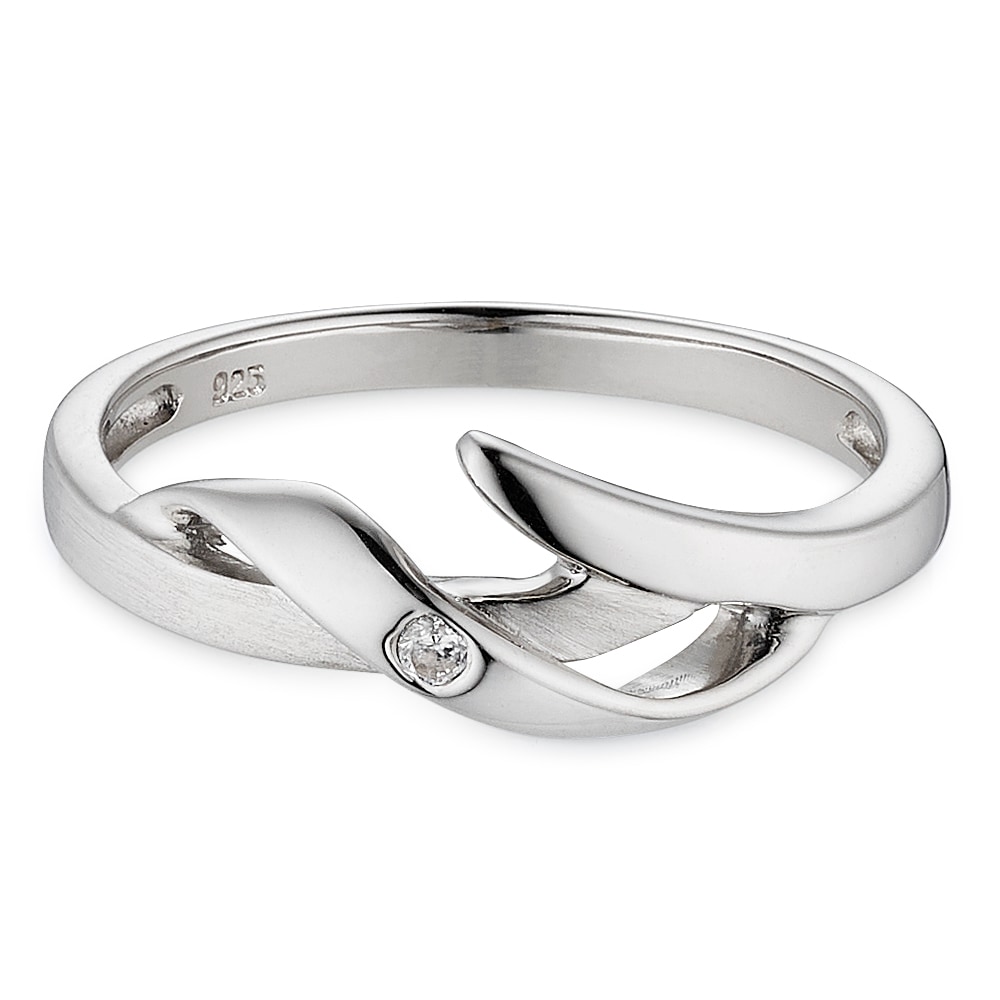 Bruno Banani Silver 925 Women's Ring Silver/White Size 54