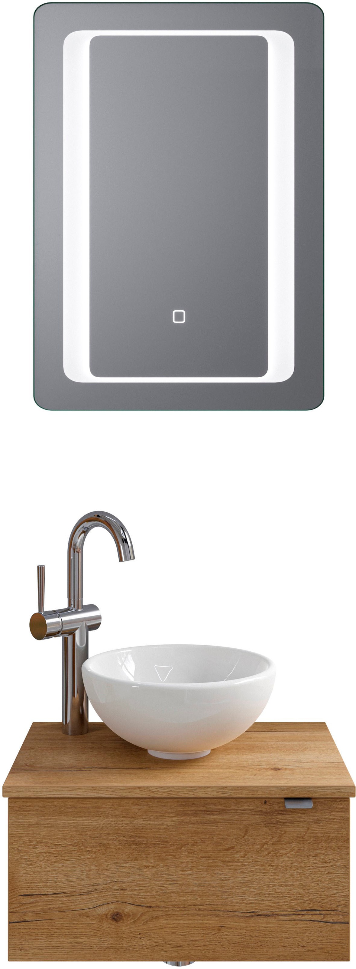 Saphir Badmöbel-Set "Serie 6915" 4 Stk. tlg. Gäste-Bad, 51 cm breit, mit LE günstig online kaufen