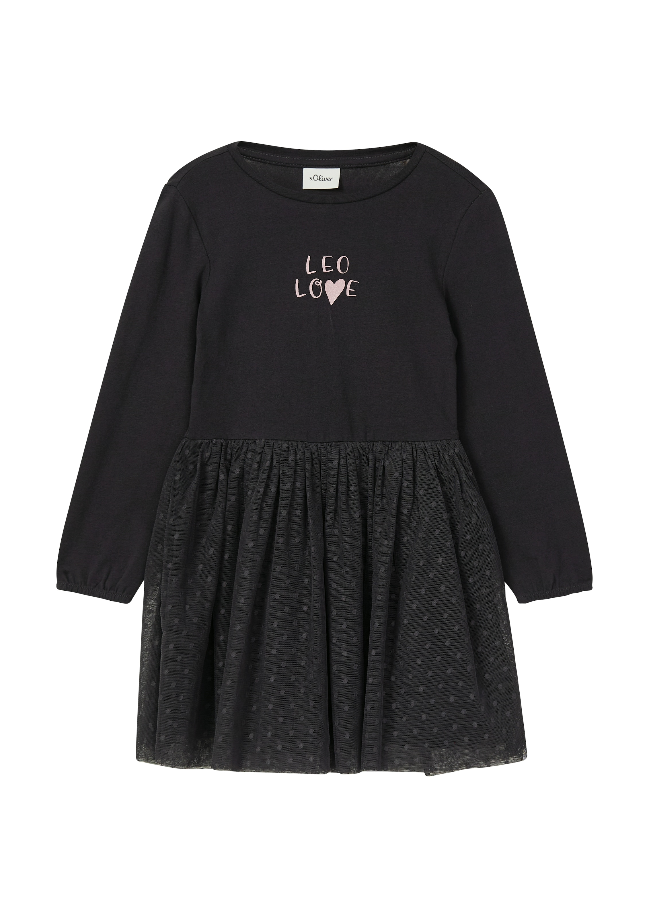s.Oliver Junior Minikleid mit Mesh-Rock, Fit and Flare