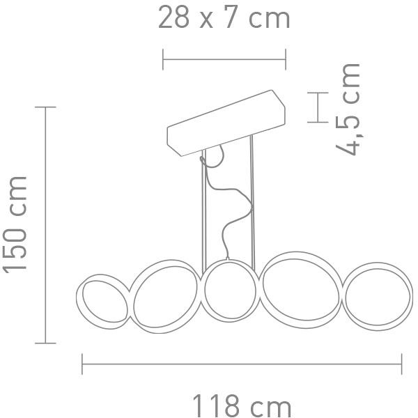 SOMPEX Pendelleuchte »Loop«, 1 flammig, Leuchtmittel LED-Board | LED fest integriert, Hängeleuchte, Hängelampe