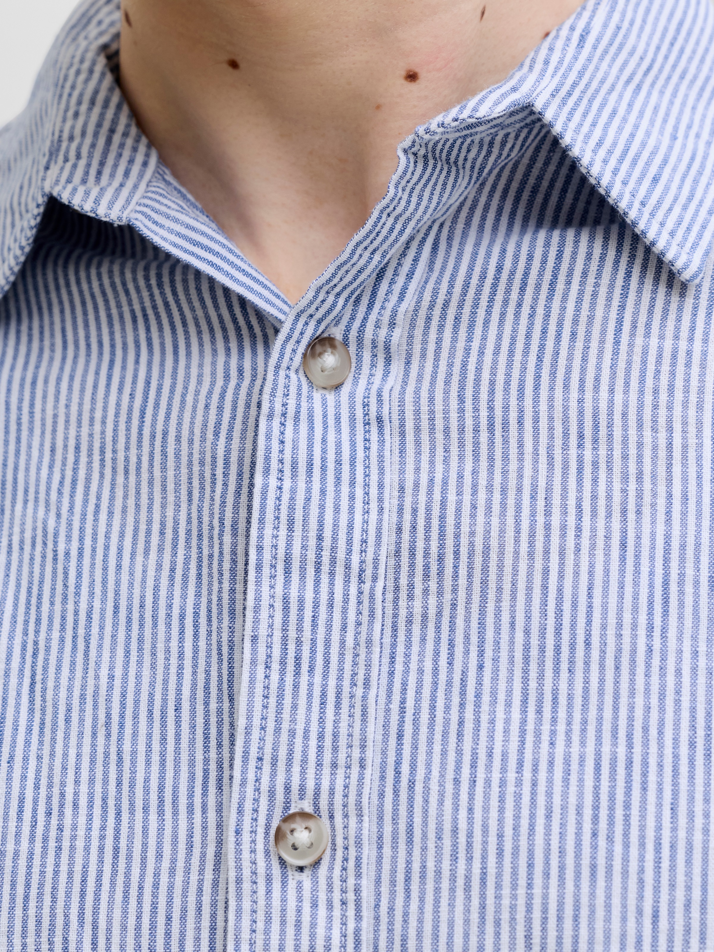 Jack & Jones Langarmhemd "JJESUMMER LINEN BLEND SHIRT L/S SN" Baumwollmisch günstig online kaufen