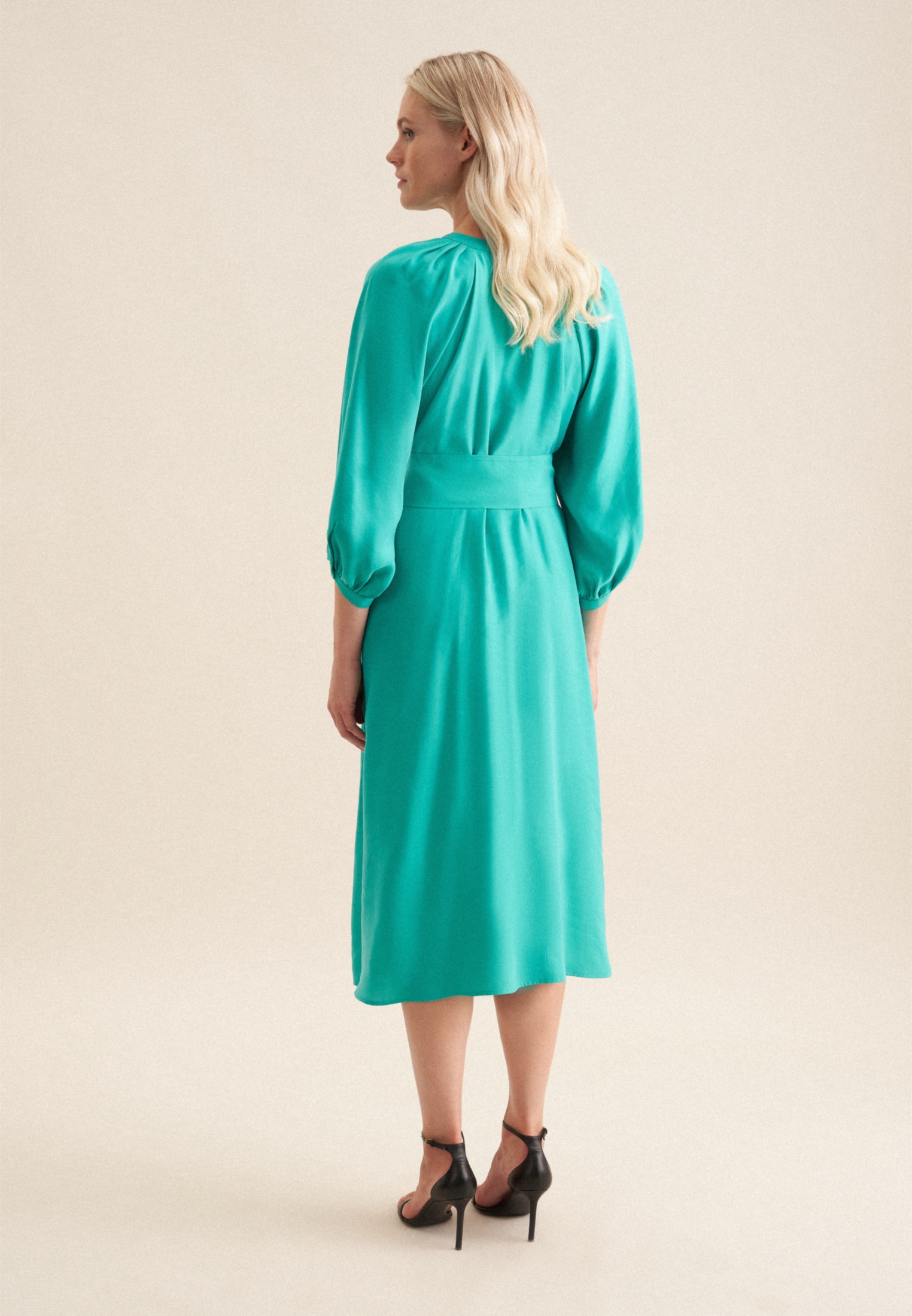 seidensticker Sommerkleid "Schwarze Rose" 3/4 Rundhals Uni günstig online kaufen