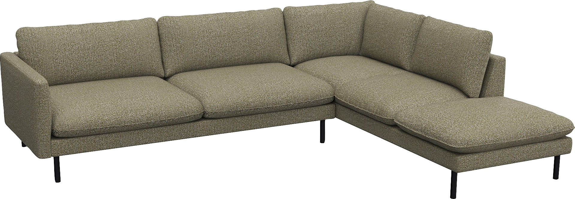 FLEXLUX Ecksofa »Bolzano, elegant und bequem, L-Form«, Sitzaufbau mit Kaltschaum & Stahl-Wellen, lose Sitz -& Rückenkissen