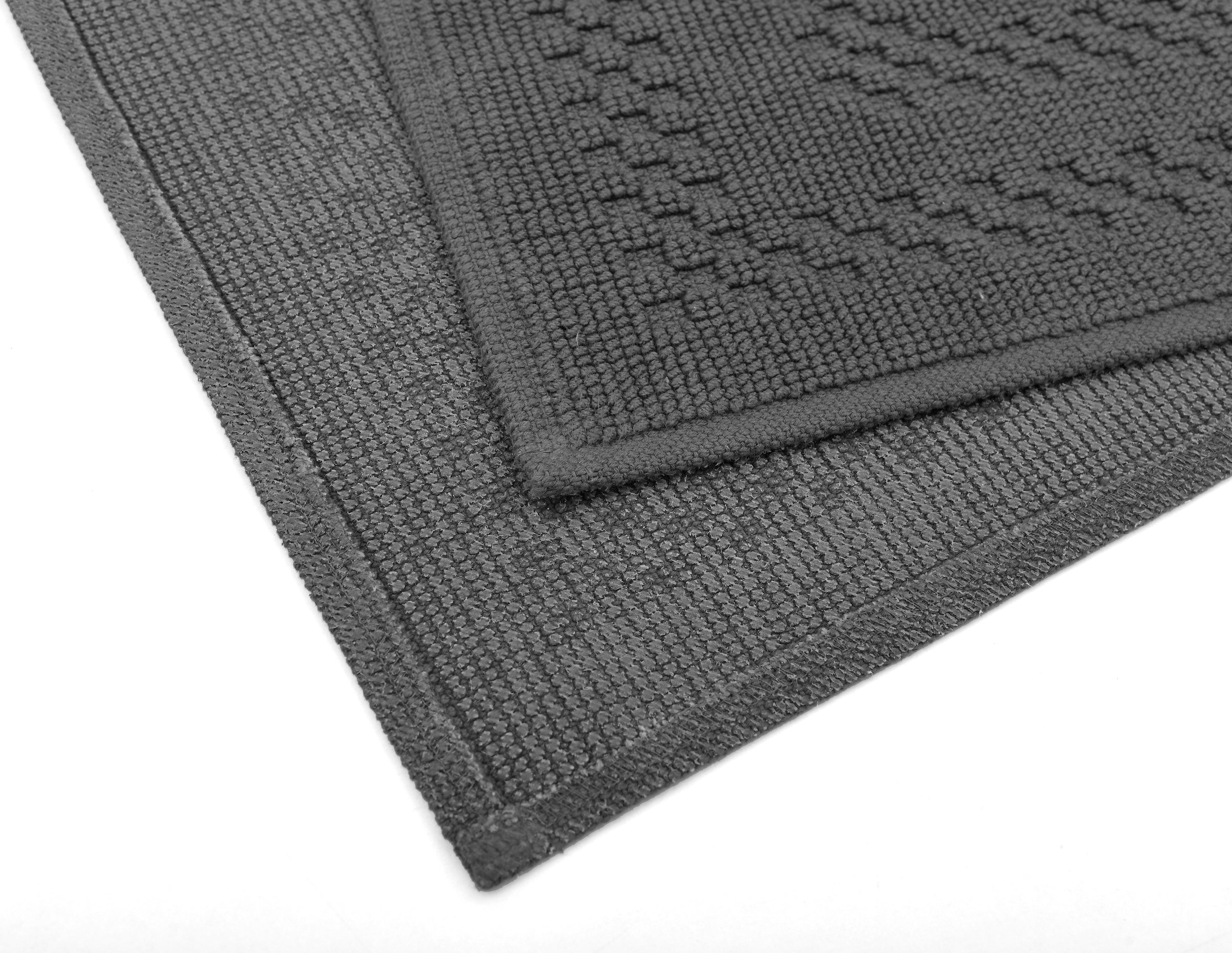 OTTO home Badematte »Regona, 2 tlg. Hotelmatten-Set, 50x70 cm« Höhe 5 mm rutschhemmend beschichtet schnell trocknend 2-teiliges Set, einfarbig, Badematten Set, 100% Baumwolle