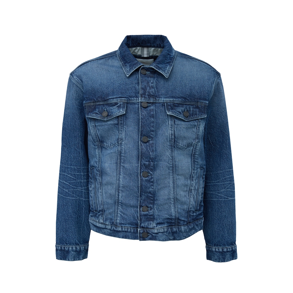 s.Oliver Jeansjacke, in blauer Waschung