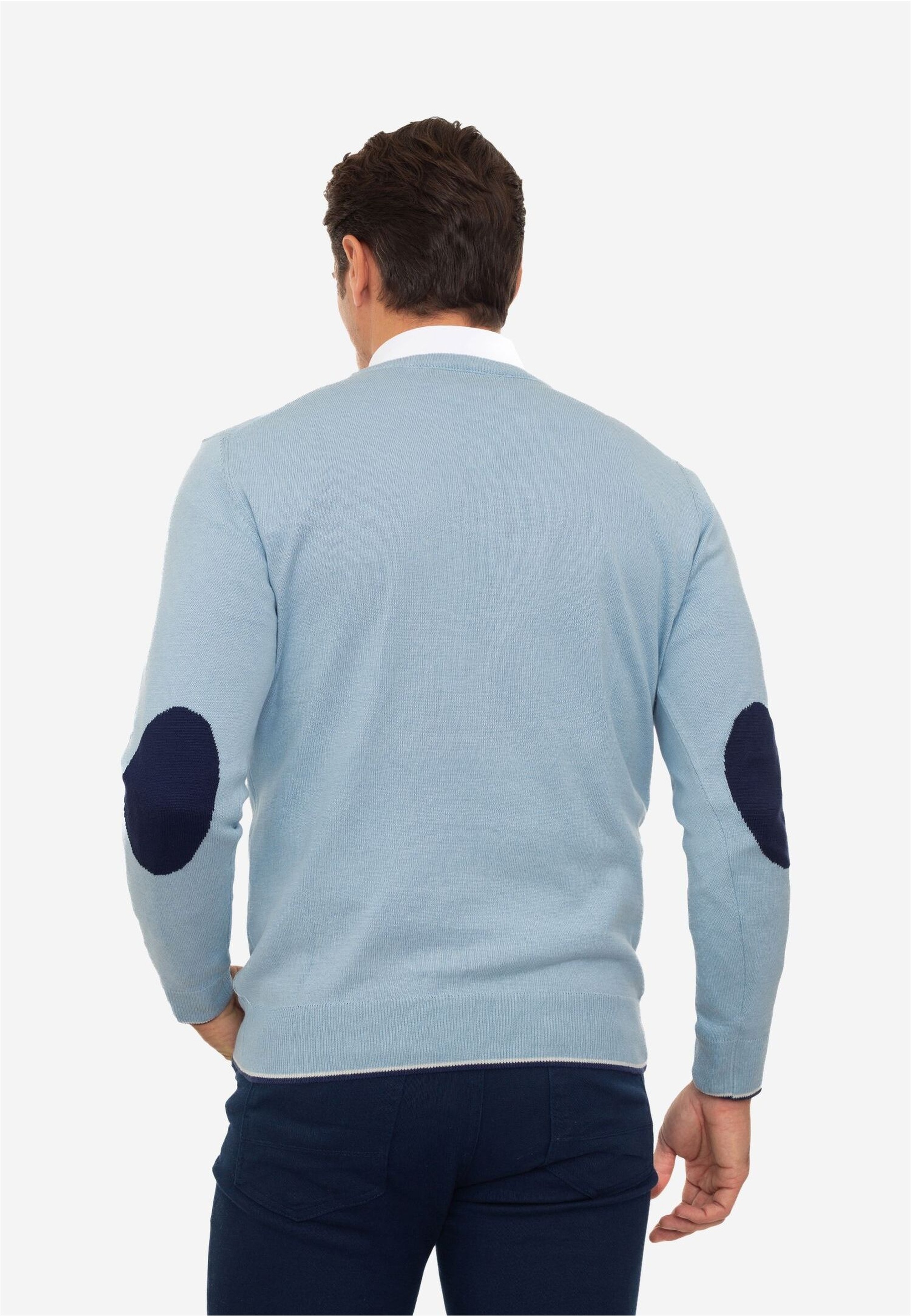 SIR RAYMOND TAILOR Strickpullover »Appel«, mit farblich abgesetzten Ellenbogen-Patches
