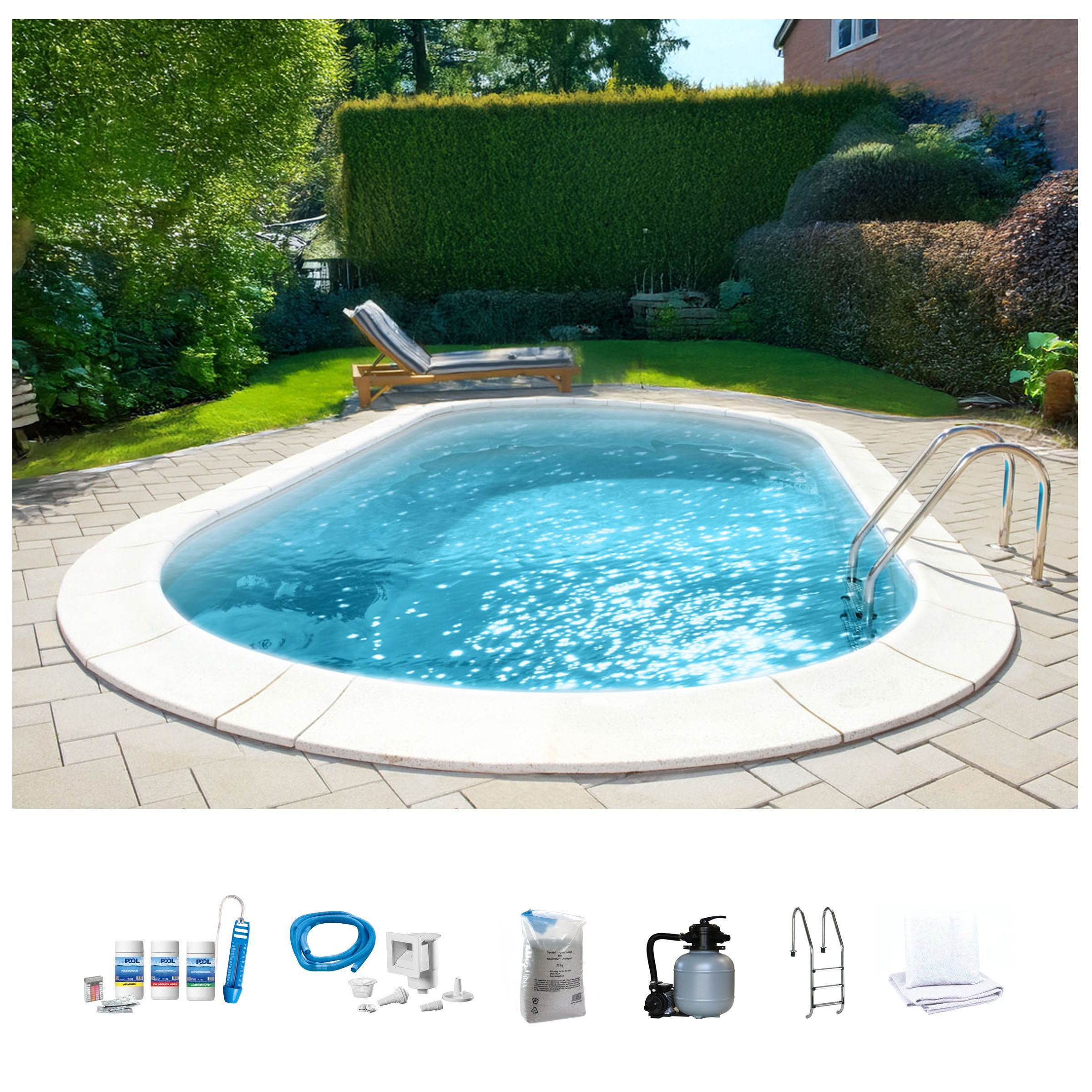 my POOL BWT Ovalpool "PREMIUM mit sandfarbener Innenfolie" Höhe 120 cm, in günstig online kaufen
