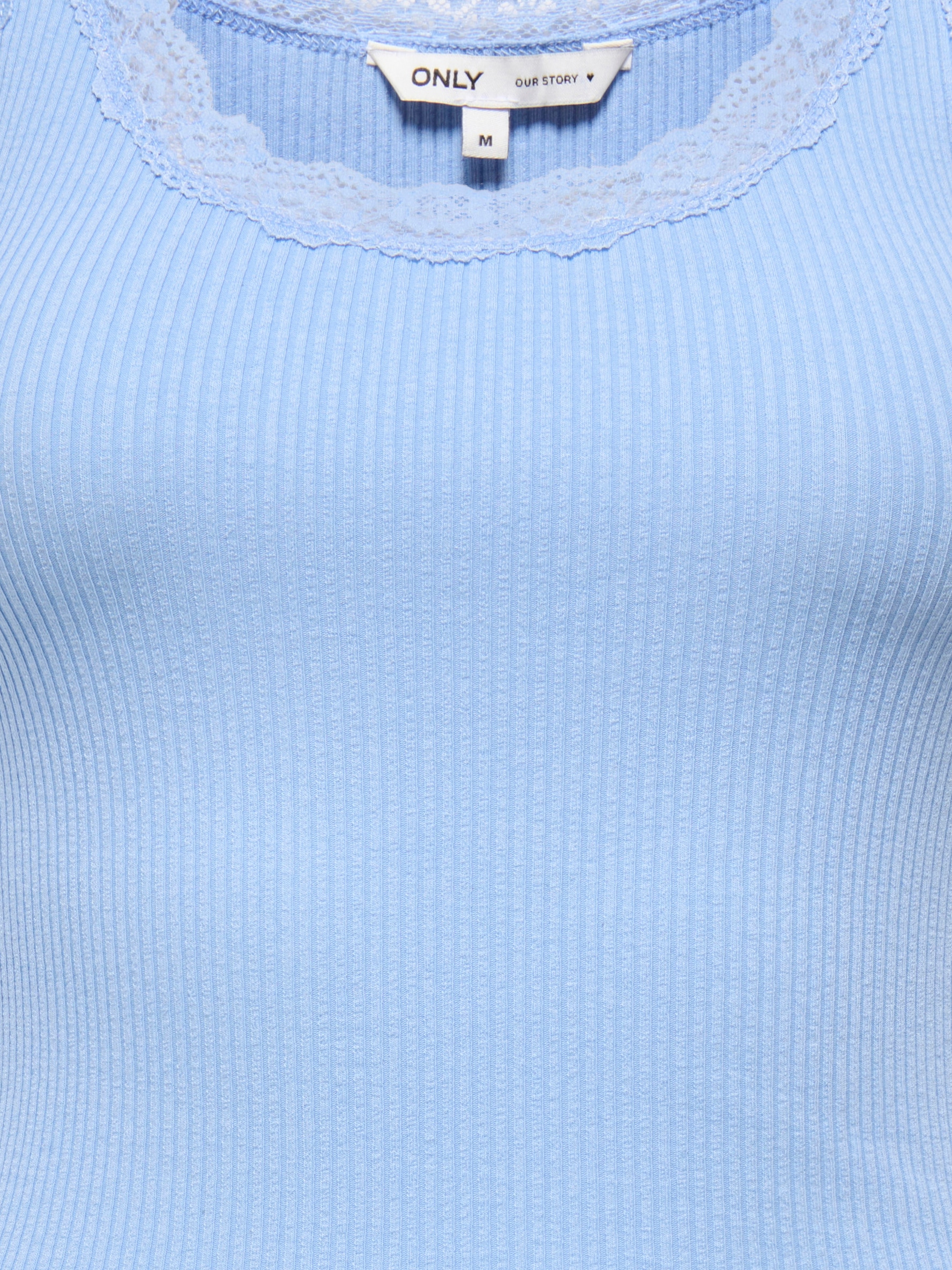 ONLY Tanktop »ONLSARA – Tanktop mit Spitzendetail am Ausschnitt« Baumwollmischung, regular fit