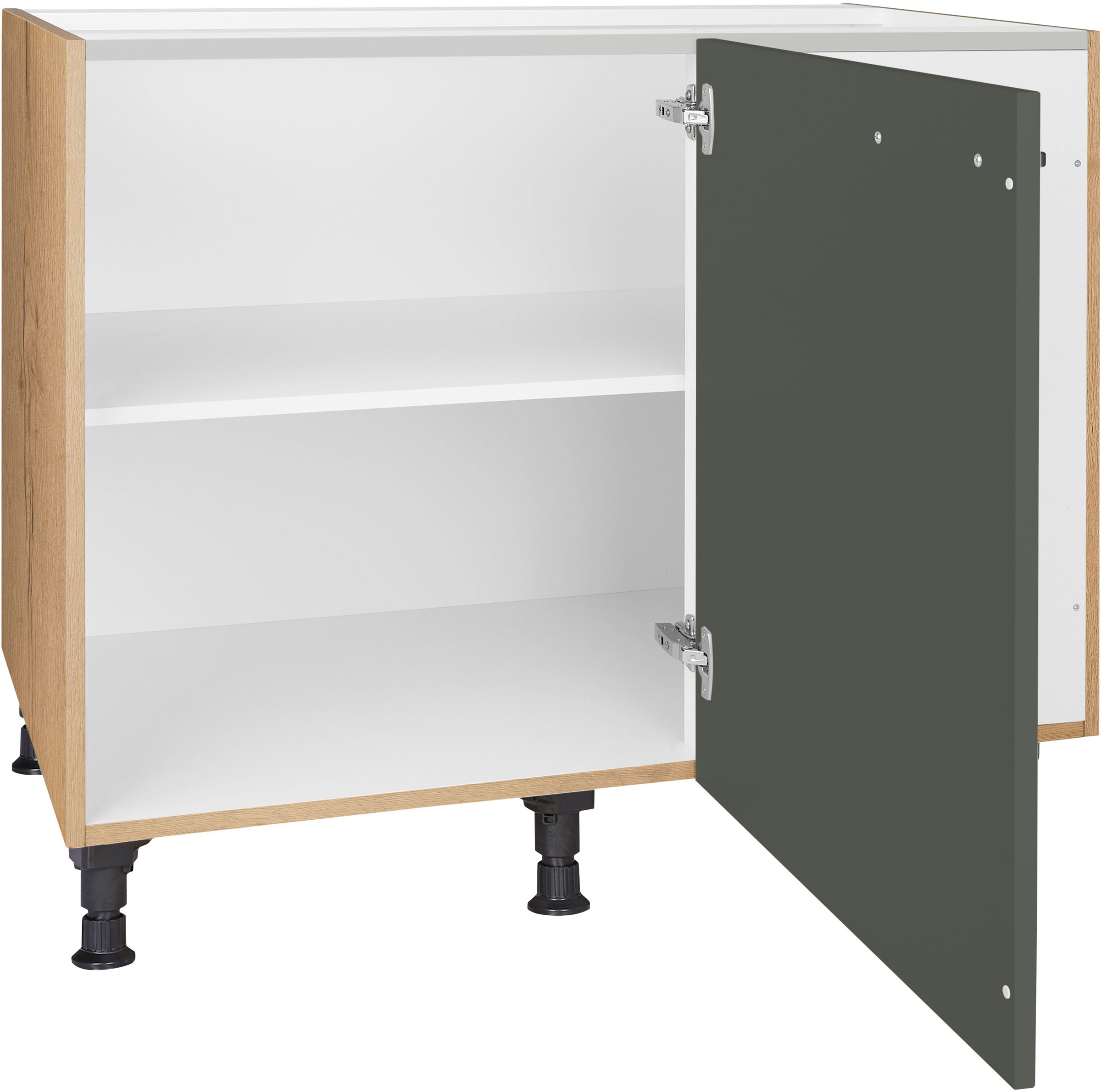 nobilia Eckunterschrank ""Easytouch", vormontiert" mit höhenverstellbaren S günstig online kaufen