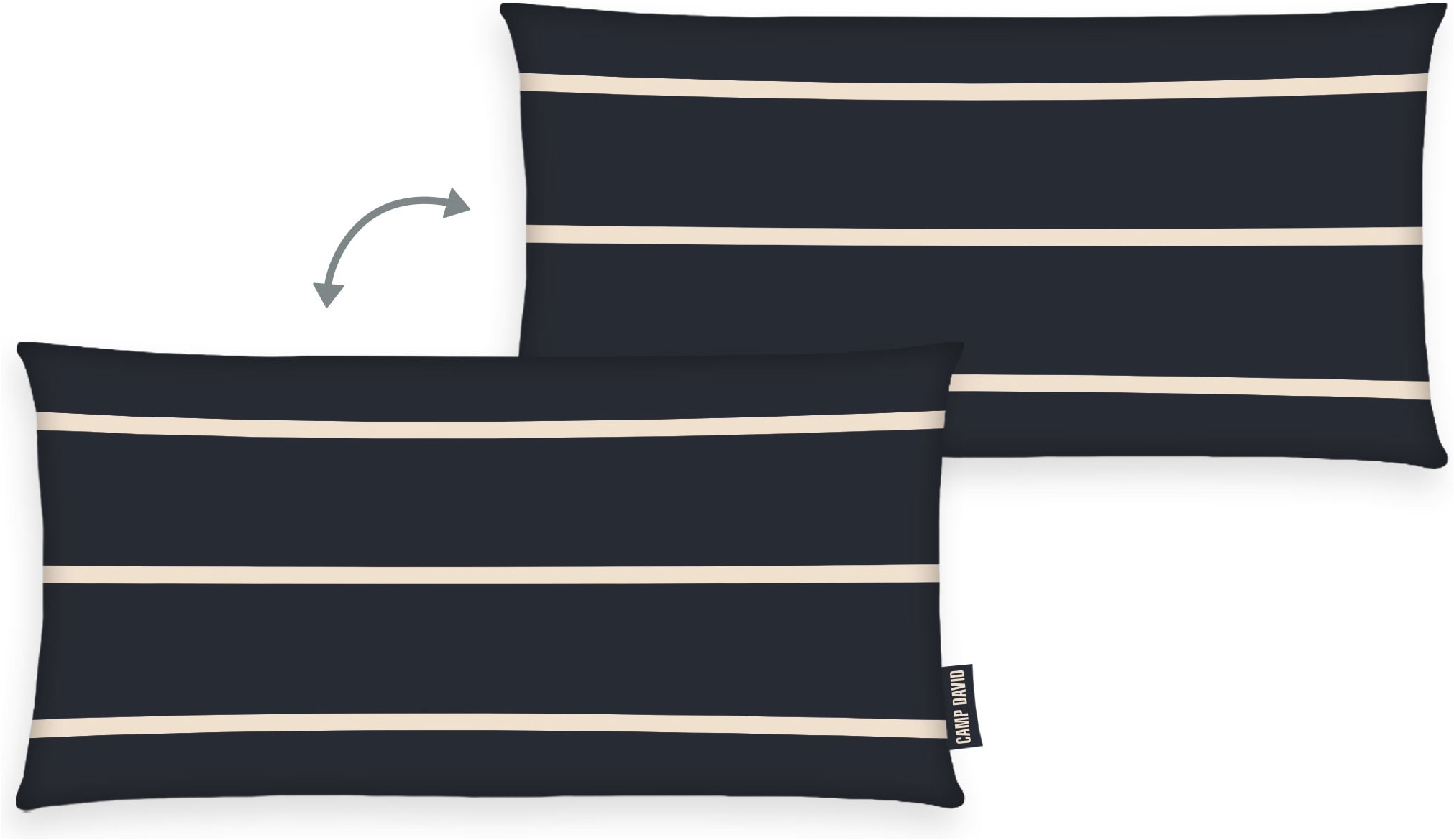 CAMP DAVID "Sea Stripes" gewebtes Label