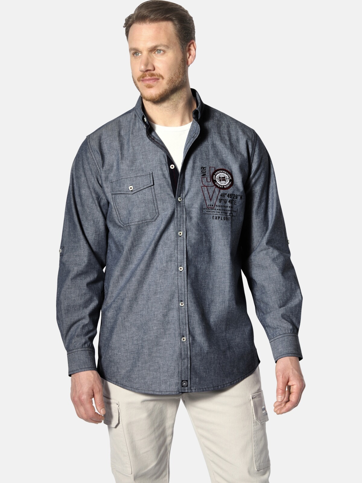Jan Vanderstorm Jeanshemd "Hemd LEVTARVIK" günstig online kaufen