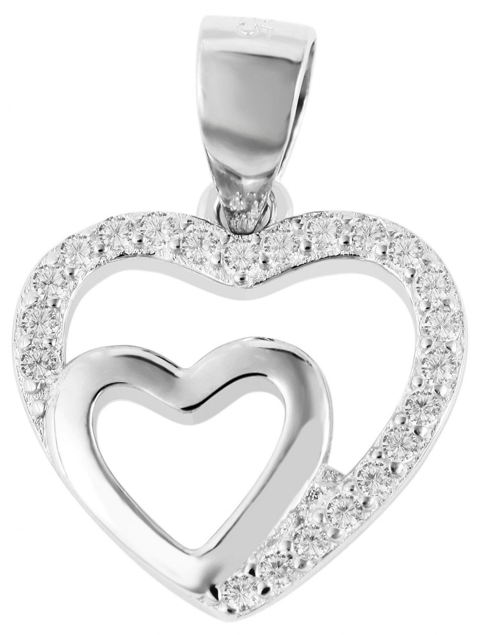 Adelia´s Kettenanhänger »modischer Herz Anhänger aus 925 Sterling Silber«