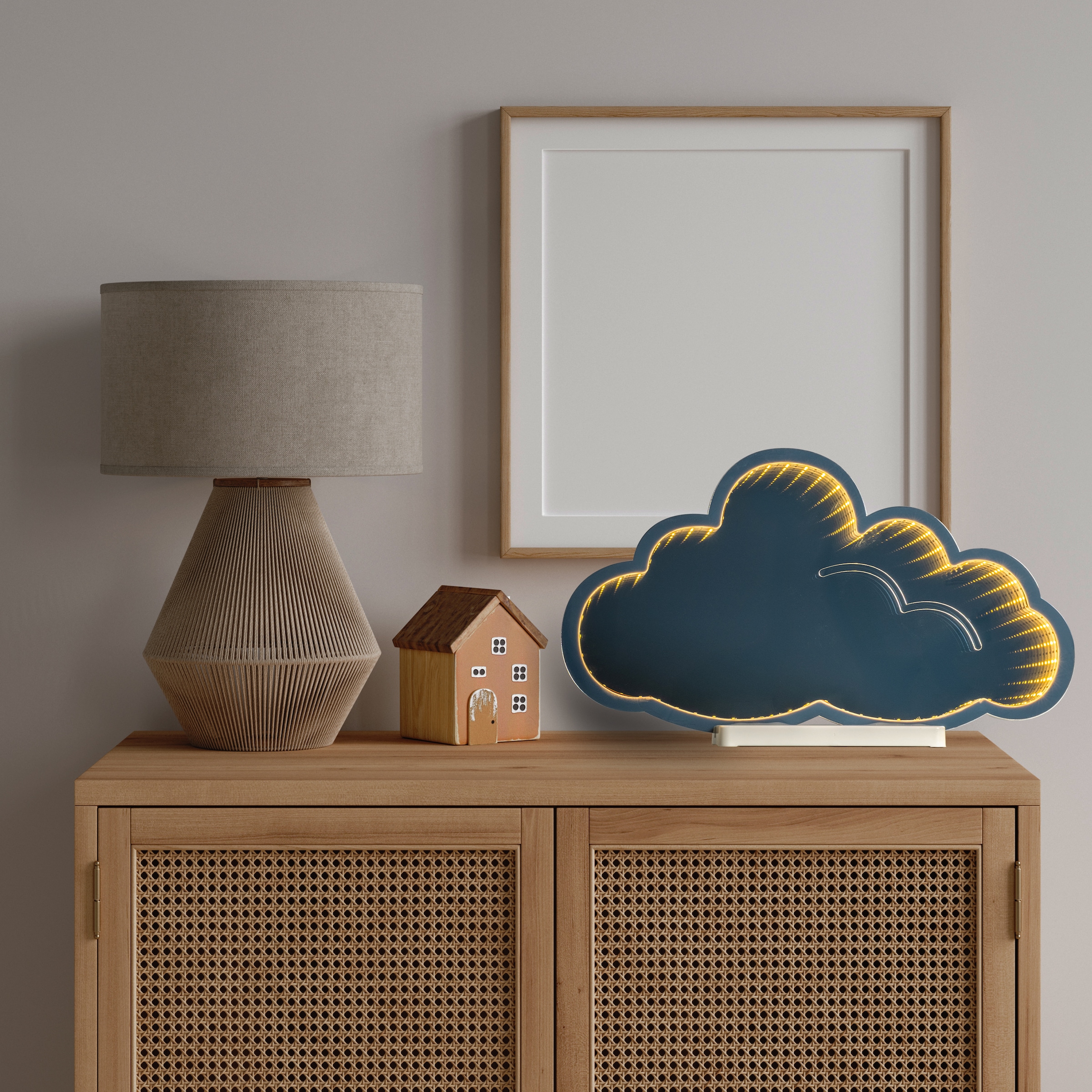 my home LED Dekofigur »Evaya« LED-Modul 1 Stk. Warmweiß Infinity Effekt, Weihnachtsdeko für Innen, beidseitig beleuchte