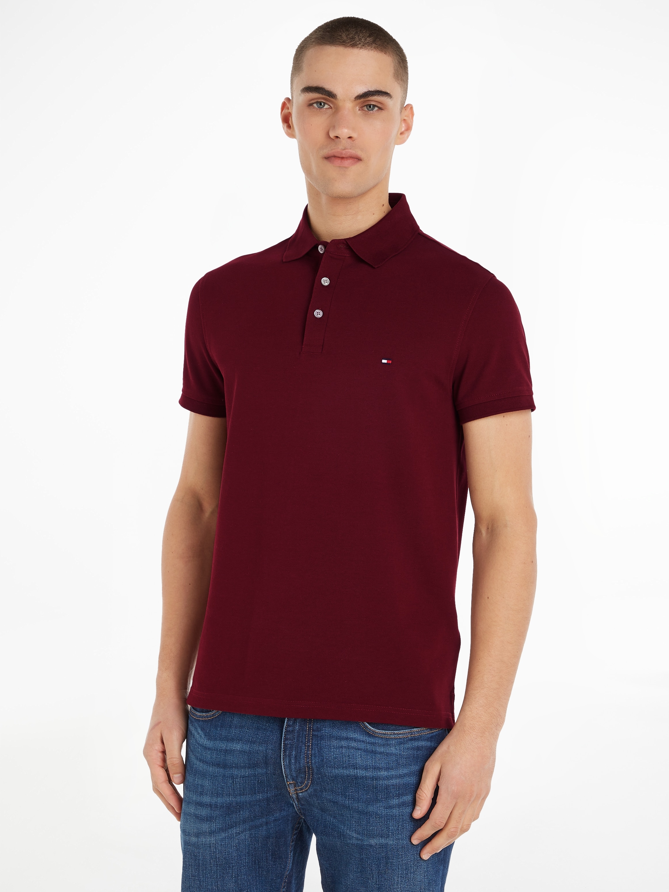 Tommy Hilfiger Poloshirt »1985 SLIM POLO«, aus leicht strukturiertem Piqué-Material