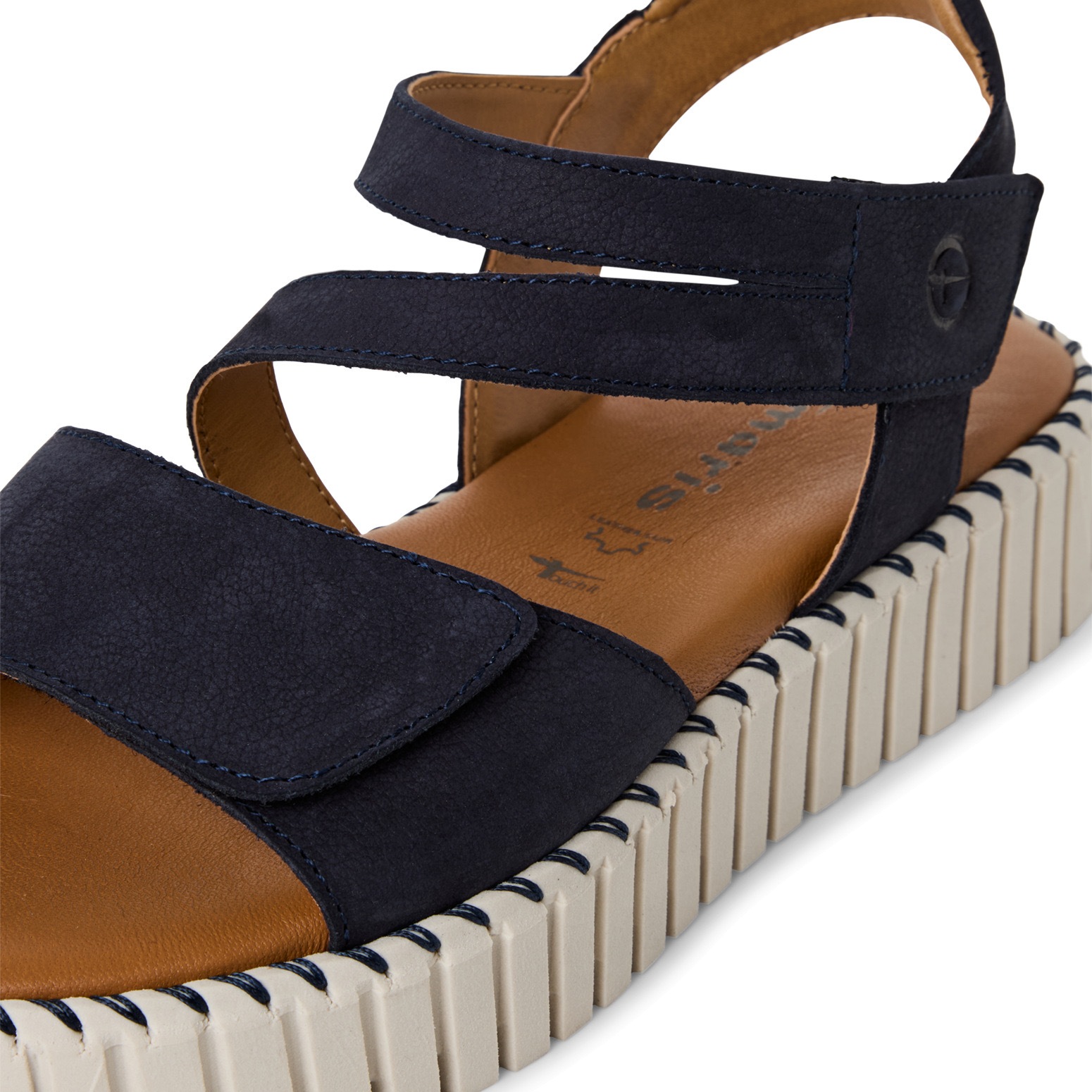 Tamaris Sandalette, Riemchensandale, Sommerschuh mit geriffelter Plateausoh günstig online kaufen