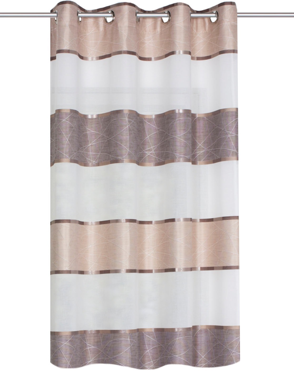 HOME WOHNIDEEN Vorhang "WALTER" Ösen 1 Stk. tlg. Ösenschal WALTER Querstrei günstig online kaufen