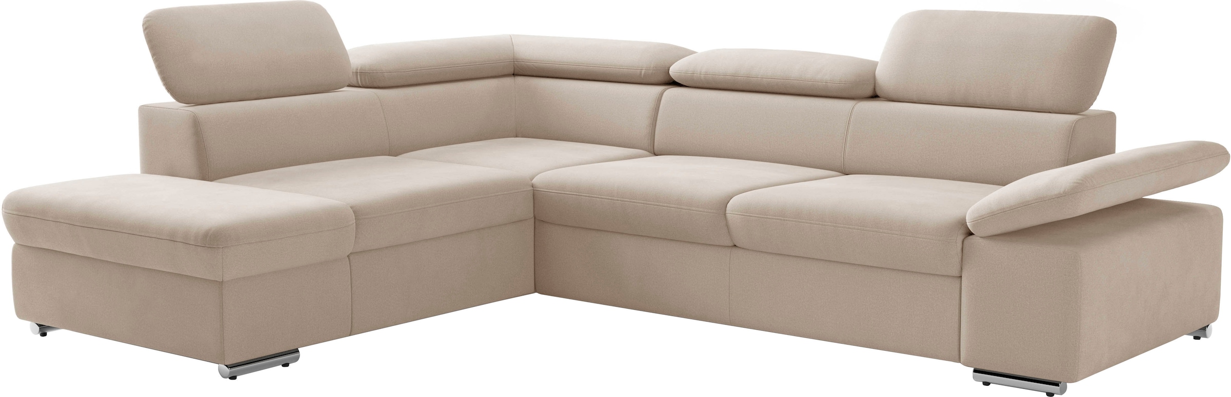sit&more Ecksofa »Valantine L-Form, B: 272 cm« mit Arm- & Kopfteilverstellung, optional mit Bettfunktion