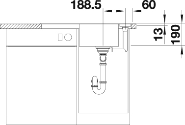 Blanco Granitspüle »AXIA III 45 S«, aus SILGRANIT®, inkl. Glasschneidebrett
