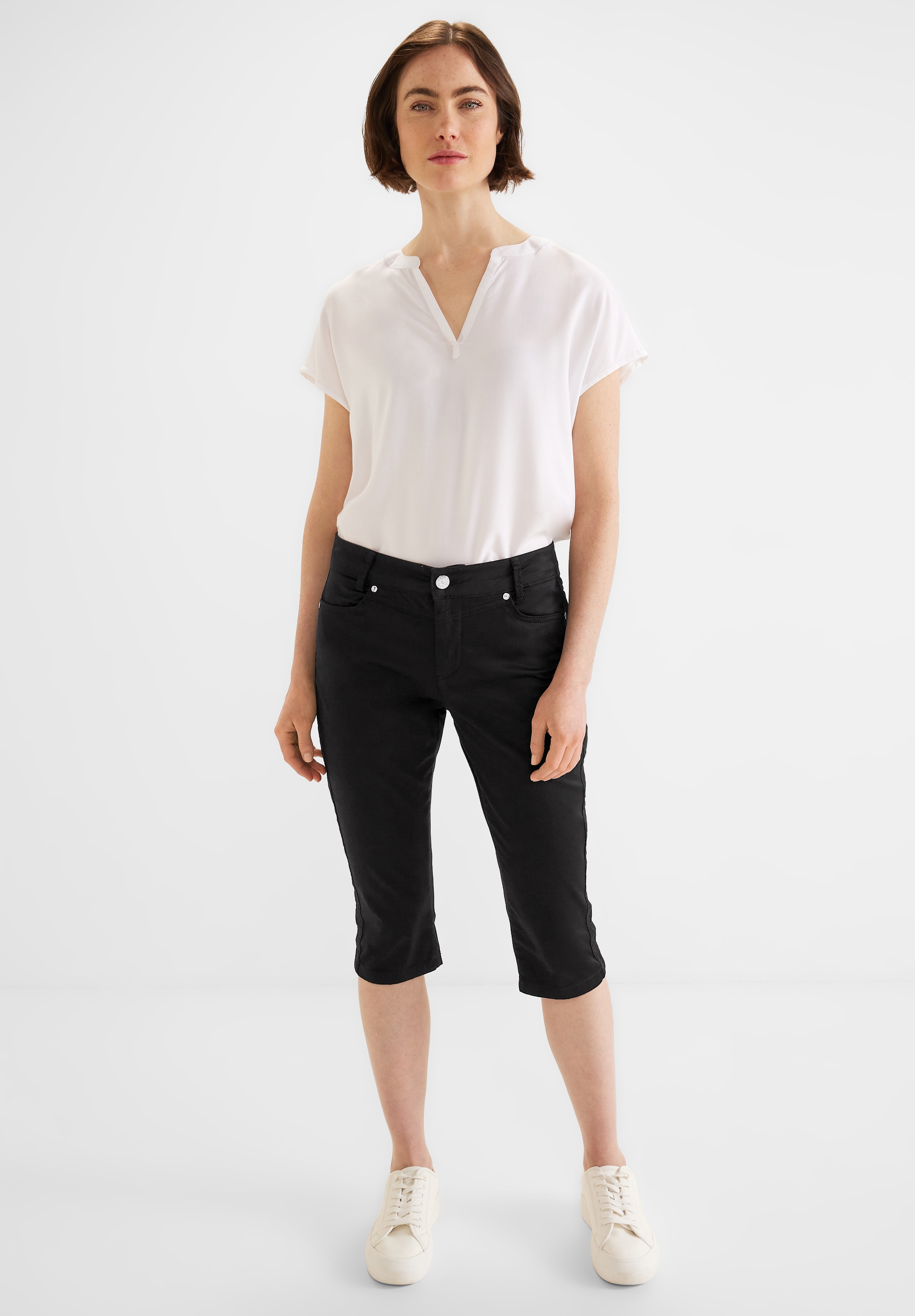 STREET ONE Caprihose, aus Baumwolle mit Stretchanteil