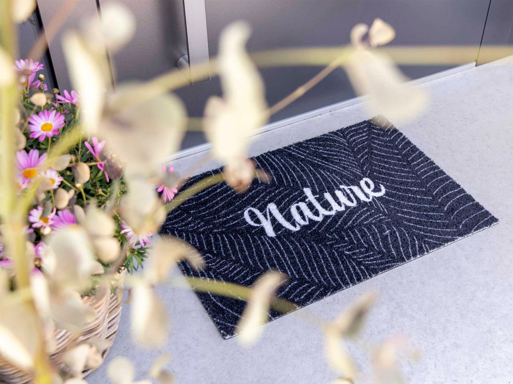 Primaflor-Ideen in Textil Fußmatte »Schmutzfangmatte COUNTRY, Nature«, rechteckig, 7 mm Höhe, Schmutzfangmatte, Kokos-Optik, mit Spruch, rutschhemmend, waschbar