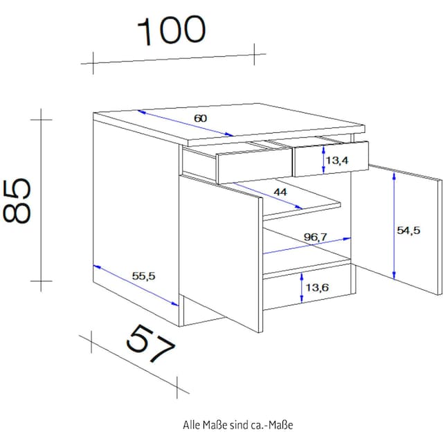 x T) 85 x (B 60 | 100 »Lucca«, H für Stauraum viel Unterschrank BAUR cm, x Flex-Well x