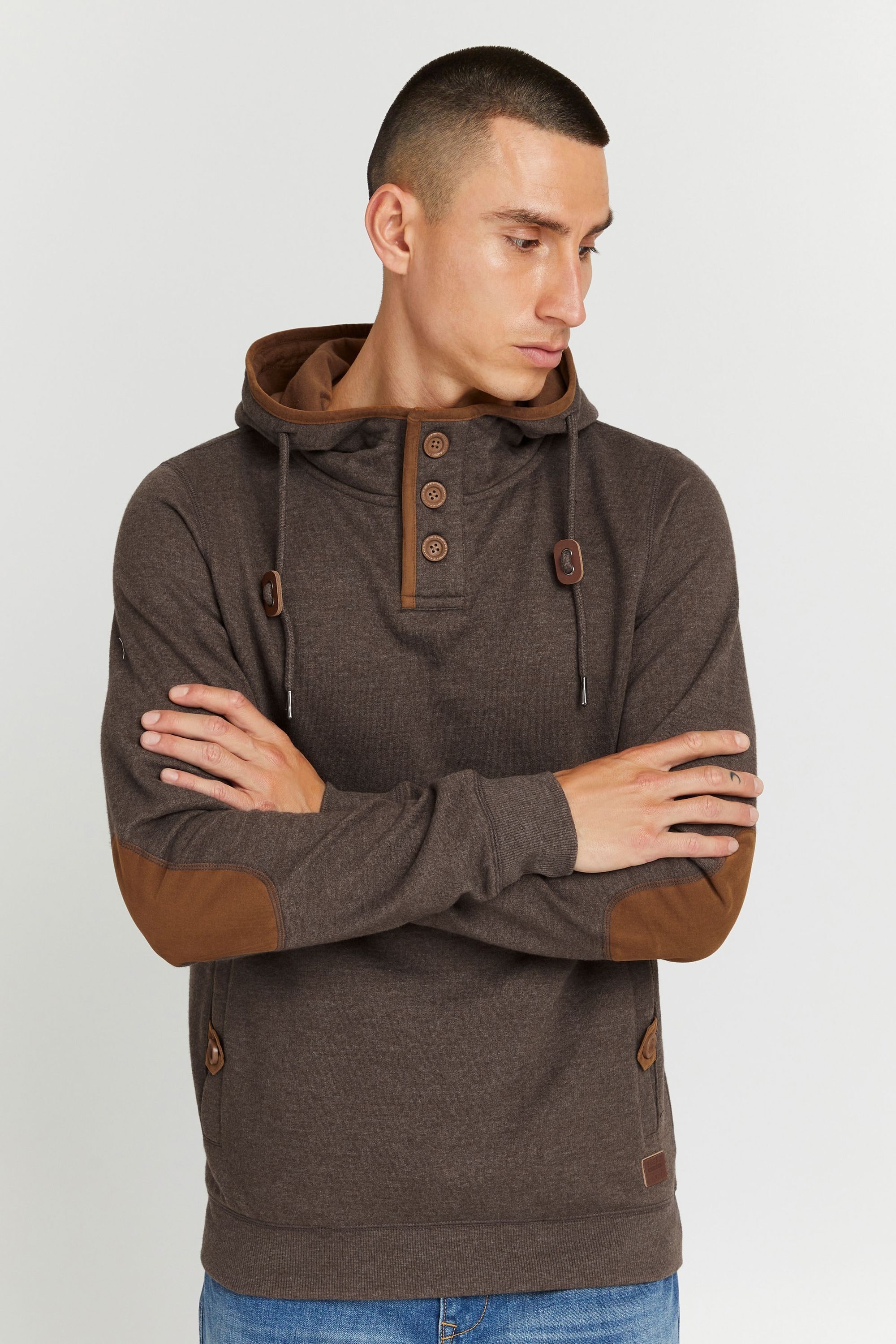 Blend Kapuzenpullover "BHAlexo", Kapuzenpullover mit Knopfverschluss am Kra günstig online kaufen