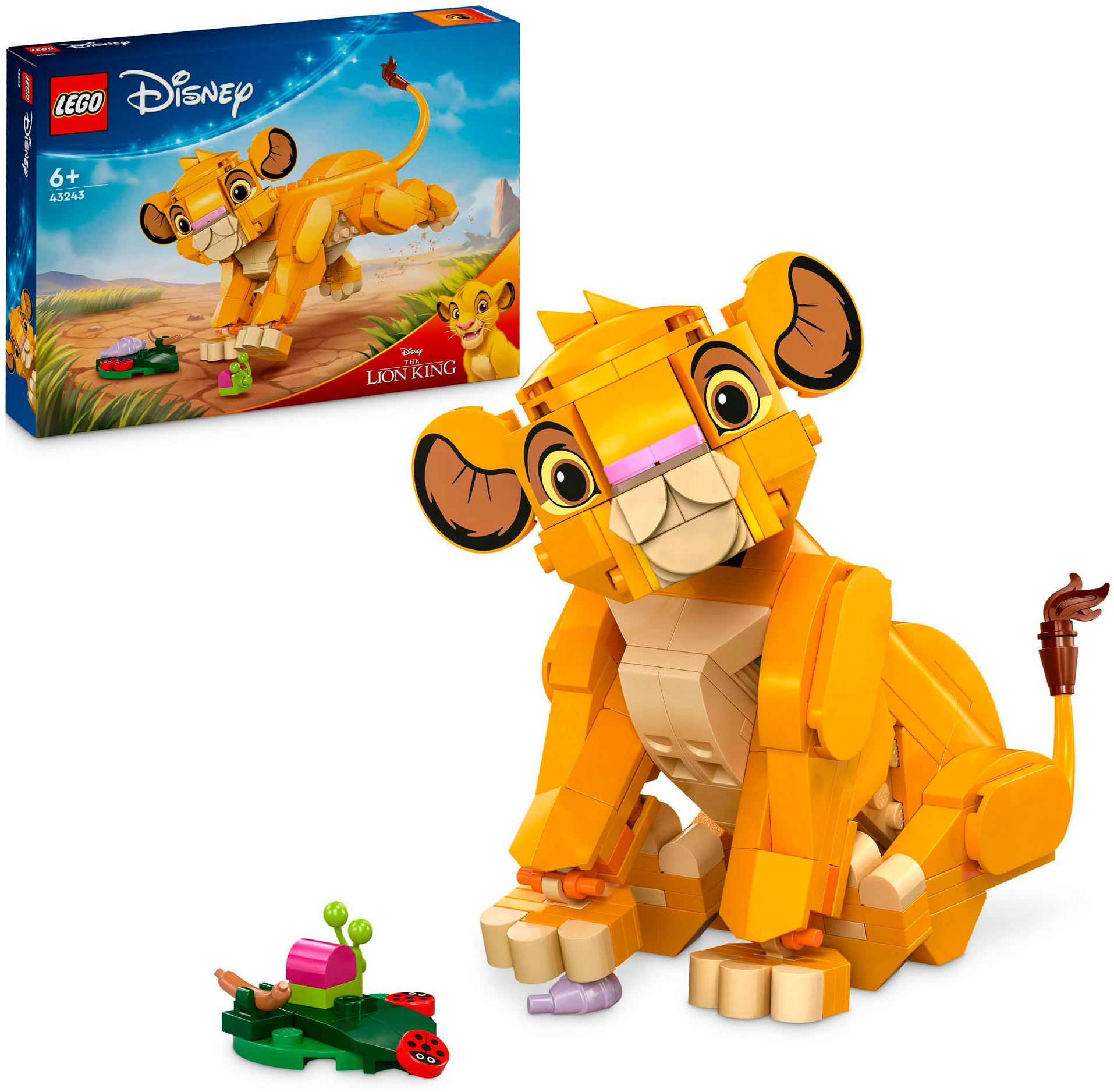 LEGO® Konstruktionsspielsteine »Simba, das Löwenjunge des Königs (43243), LEGO Disney Classic«, (222 St.), Made in Europe