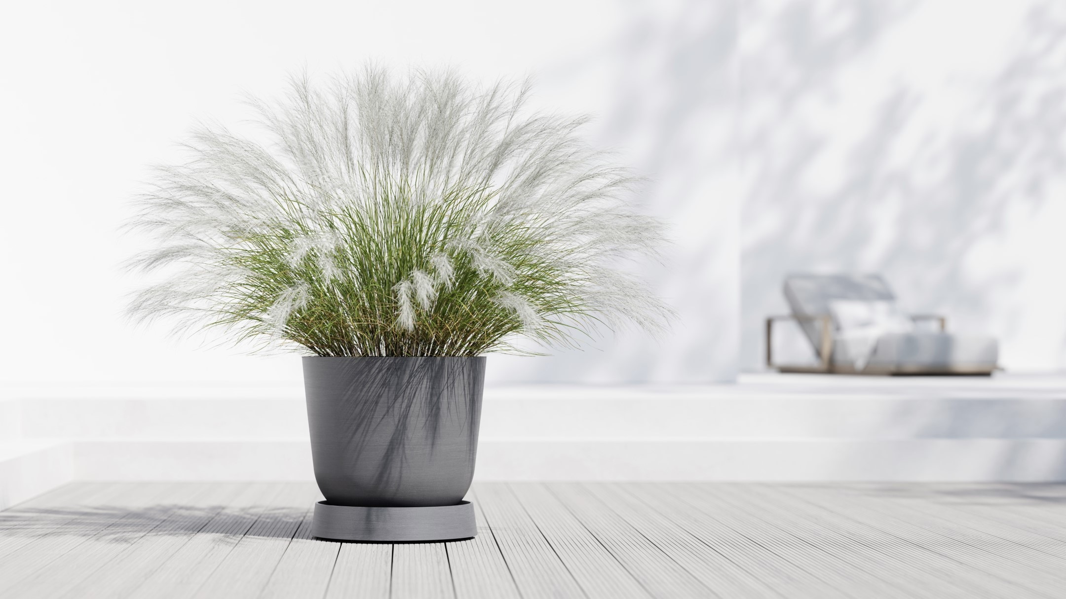 ECOPOTS Topfuntersetzer »mit Rollen Oslo 55 Grau« für innen und außen: frostsicher, bruchsicher und lichtbeständig