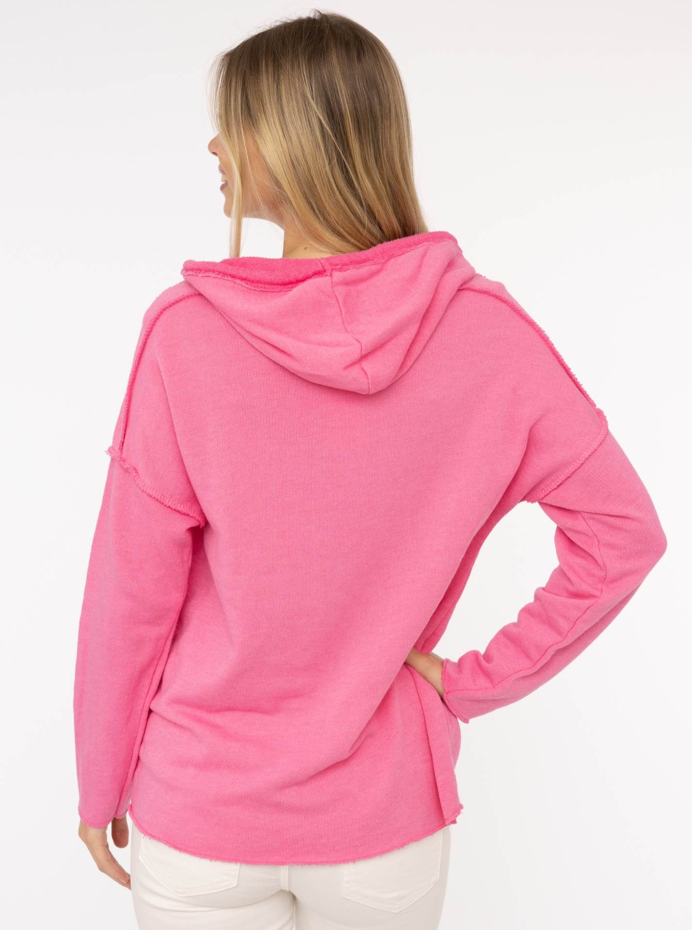 Zwillingsherz Hoodie »"Love Yourself"«, Kapuze, Flockprint, Langarm, Kordelzug
