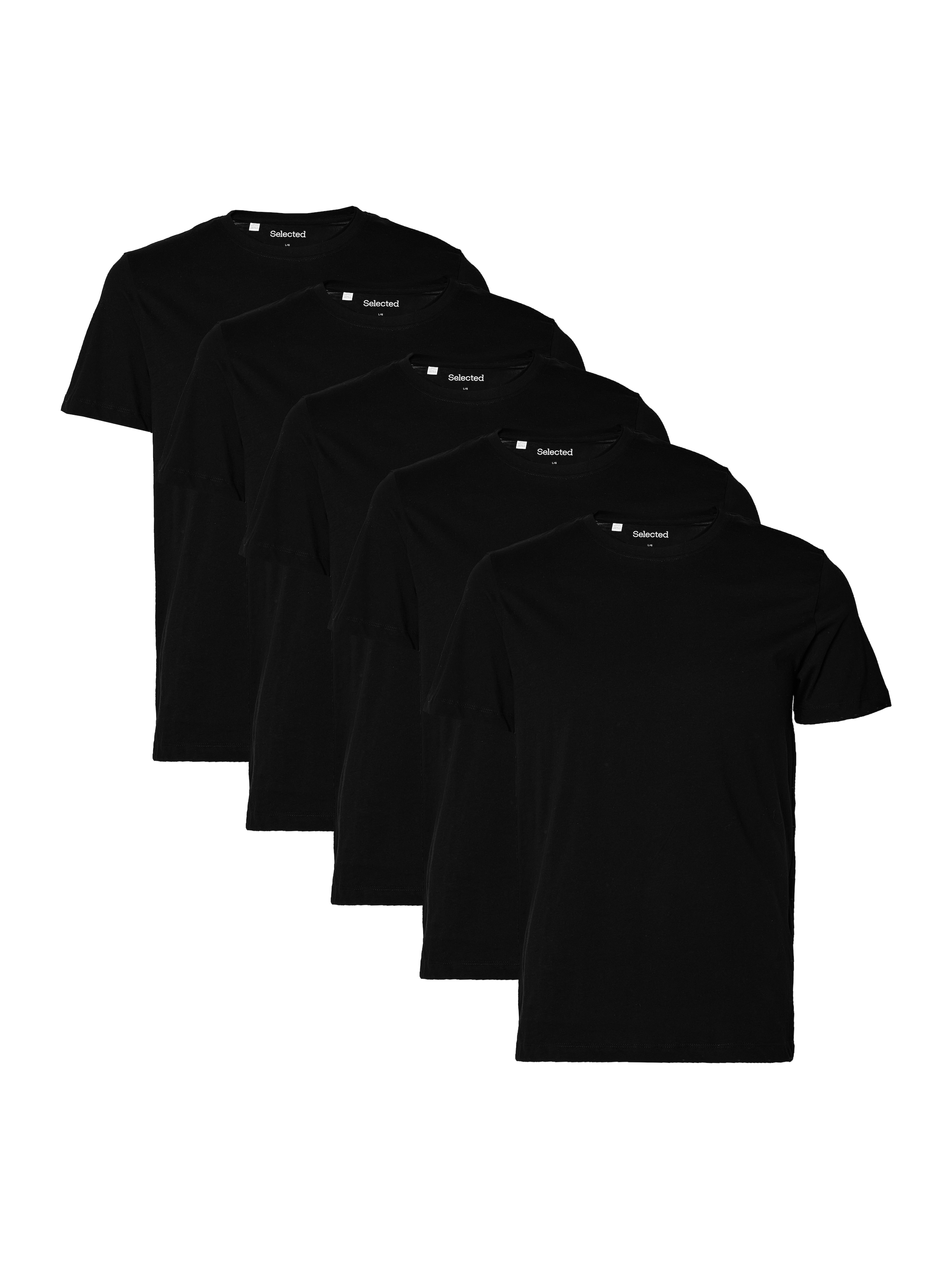 SELECTED HOMME Rundhalsshirt "SLHCORMAC SS O-NECK TEE 5 PACK NOOS", (Packun günstig online kaufen