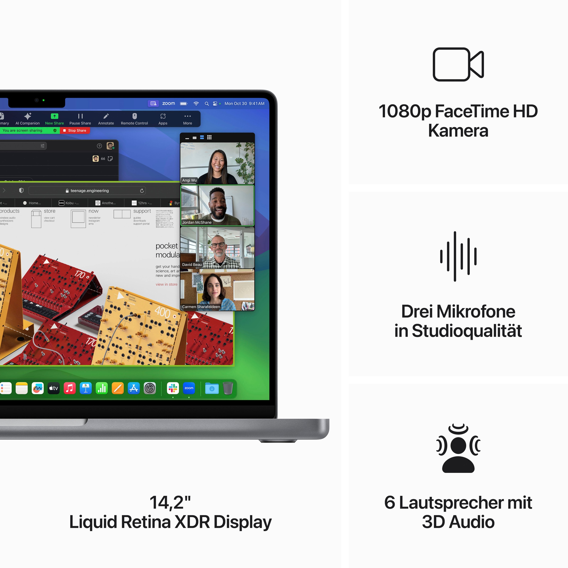 Apple Notebook »MacBook Pro 14''«, 35,97 cm, / 14,2 Zoll, Apple, M3, 10-Core GPU, 2000 GB SSD